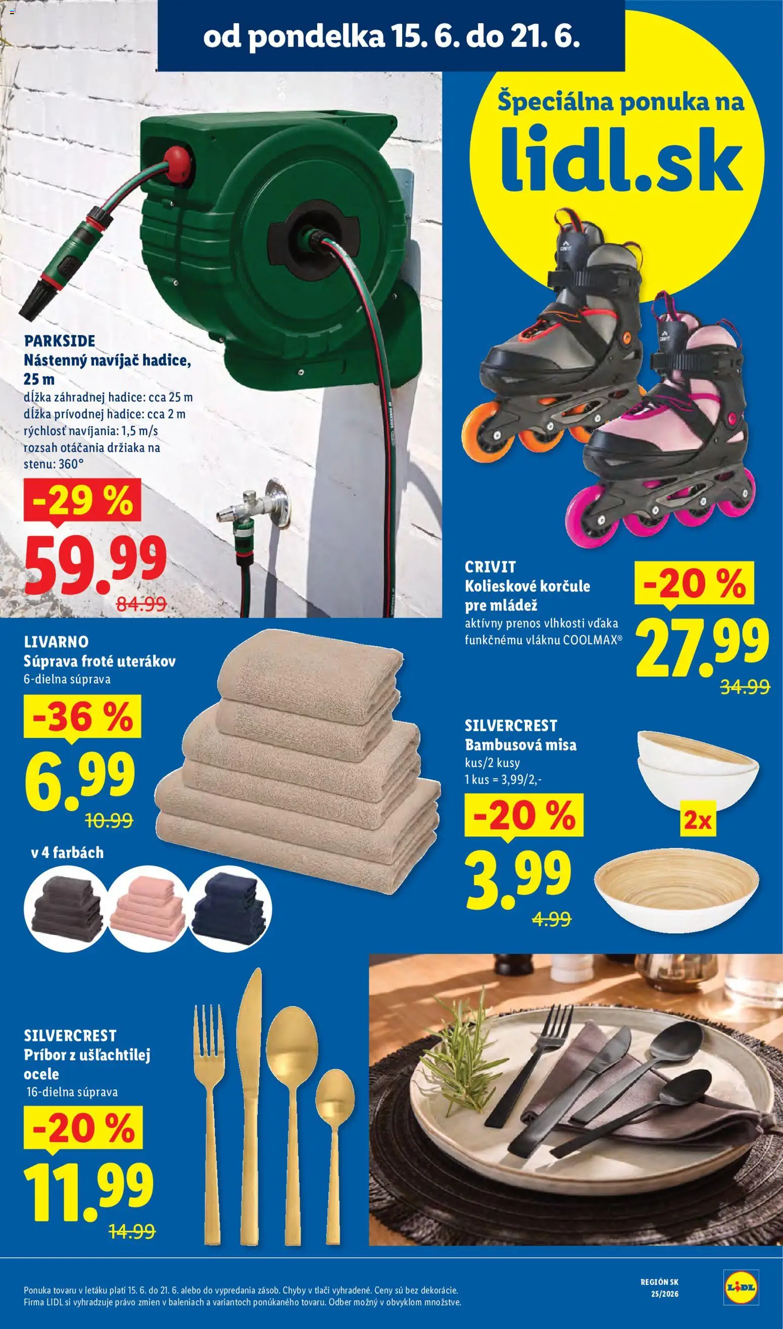 Nové Lidl akcie – leták je platný od 15.06.2026 | Strana: 6 | Produkty: Parkside, Korčule