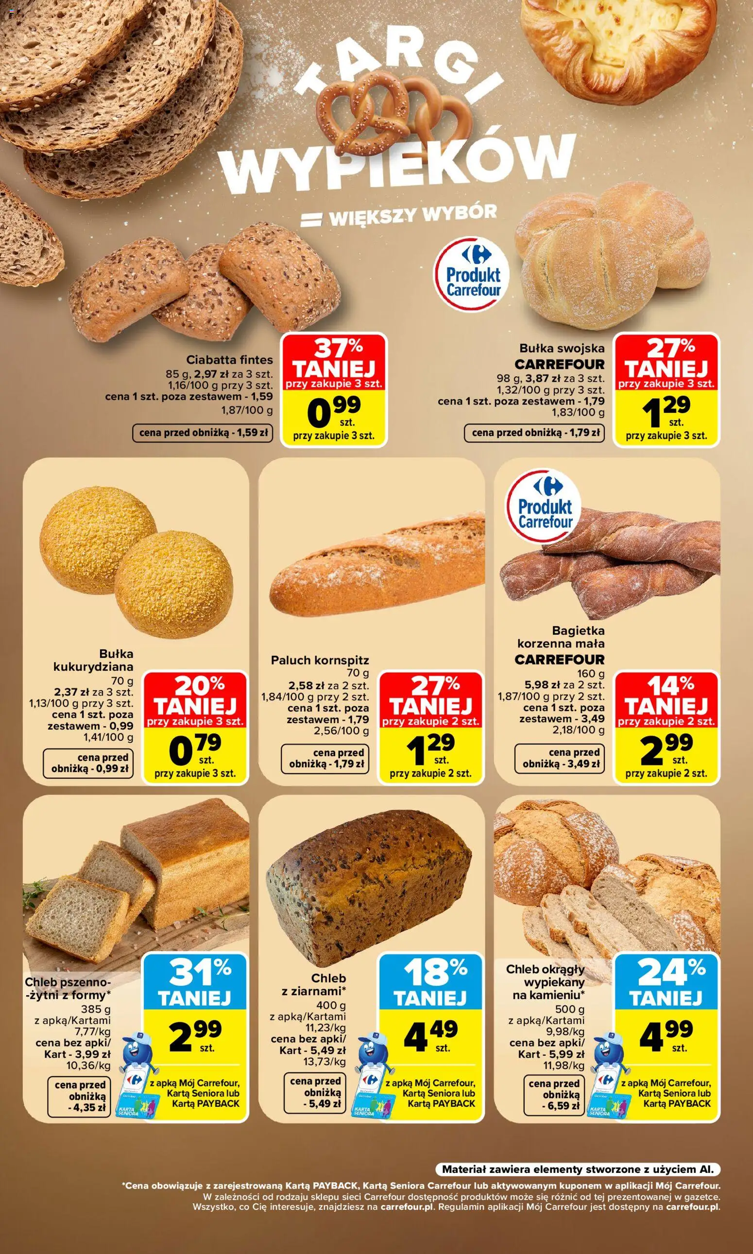 Carrefour gazetka - Weź to na świeżo od 31.08.2026 | Strona: 6 | Produkty: Karta, Bagietka, Chleb, Ciabatta