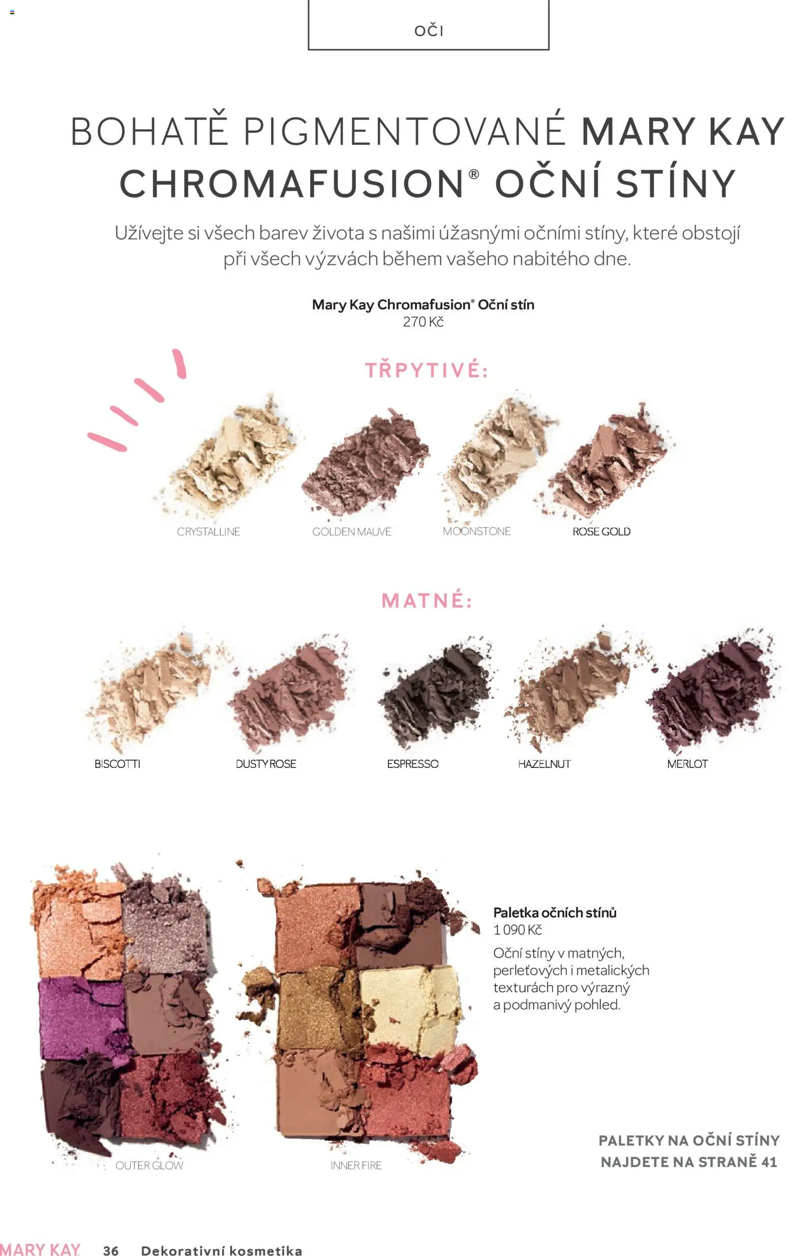 Mary Kay kniha o kráse od 01.04.2026 | Strana: 36 | Produkty: Merlot, Oční stíny