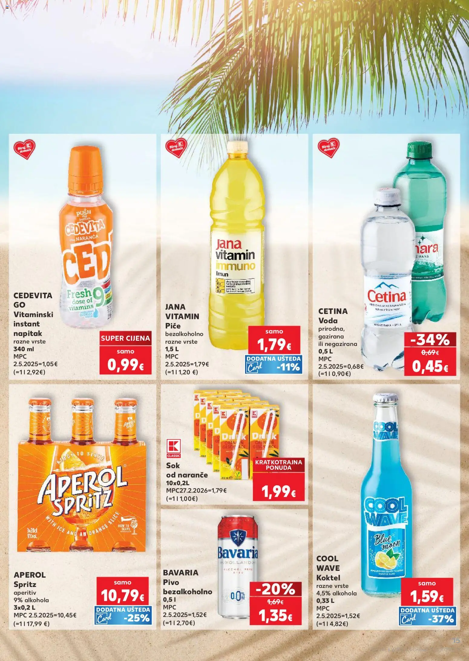 Kaufland HR akciós ujság - amely érvényes a következő dátumtól: 2026.07.29. | Oldal: 15 | Termékek: Aperol