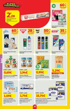Pré-visualização Auchan folheto válido de 02/07/2026 | Página: 32 | Produtos: Fraldas, Bolachas, Nestlé, Maça