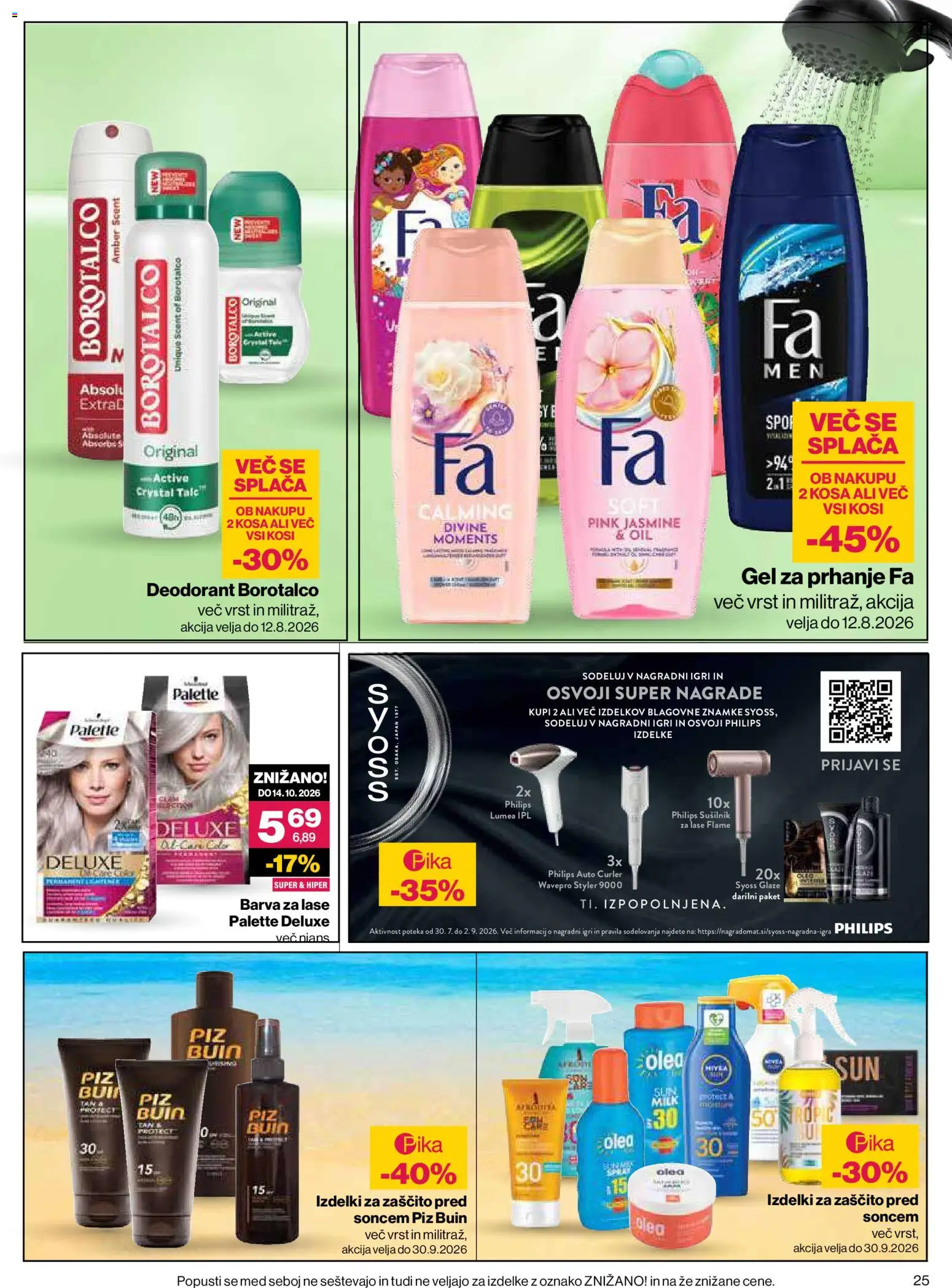 Novi Mercator katalog ponudbe – veljaven od 30.07.2026 | Stran: 25 | Izdelki: Med, Gel za prhanje, Barva za lase, Barva