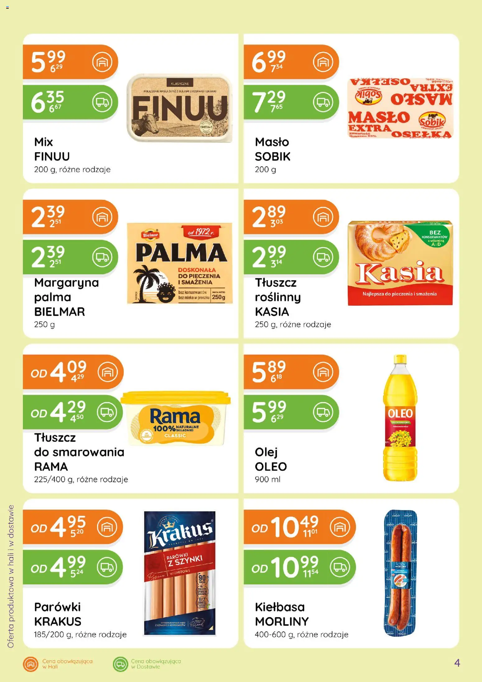 Eurocash gazetka - Ofensywa Spożywcza od 28.05.2026 | Strona: 4 | Produkty: Parówki z szynki, Parówki, Margaryna, Olej
