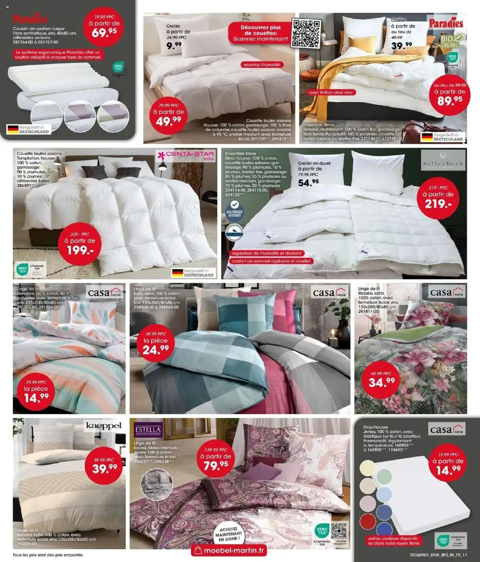 Möbel Martin - Möbel Martin: Offres hebdomadaires à partir du 01/09/2026 - promo en ligne | Page: 17 | Produits: Coton, Aloe vera, Literie, Couette