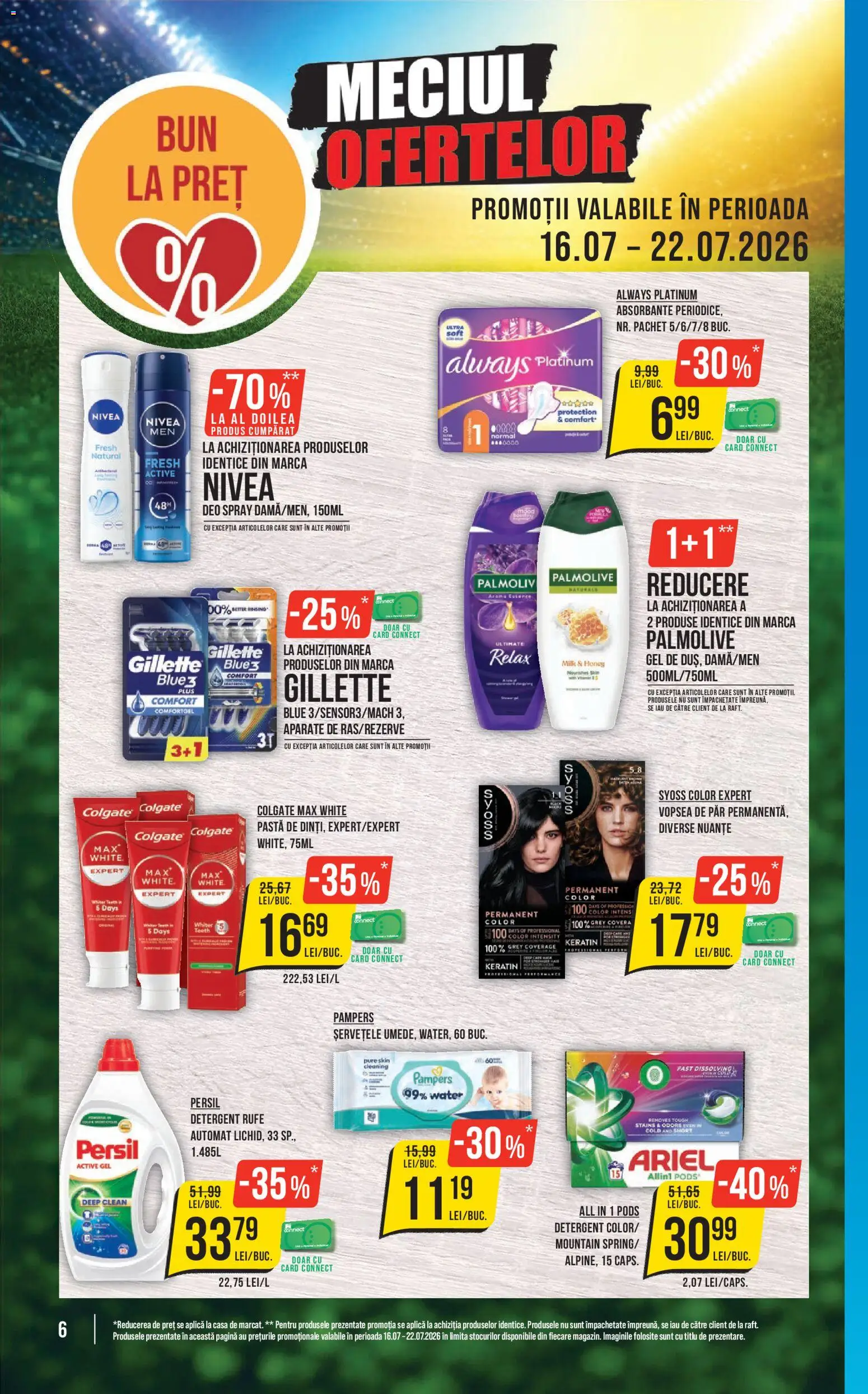 Noul catalog Mega Image – valabil de la 16.07.2026 | Pagină: 6 | Produse: Clean, Deo spray, Active, Absorbante
