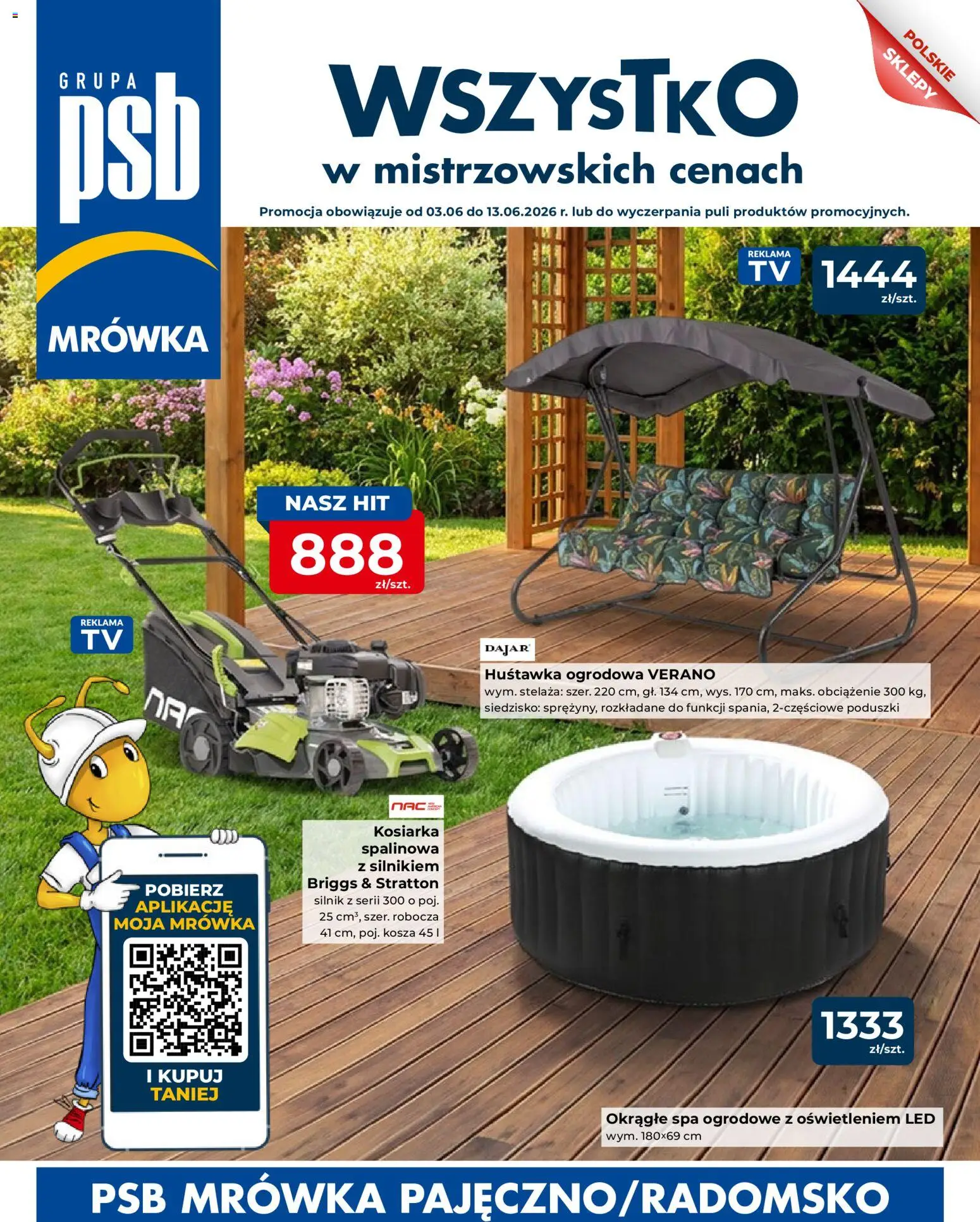 Mrówka gazetka - Radomsko od 03.06.2026 | Strona: 1 | Produkty: Kosiarka