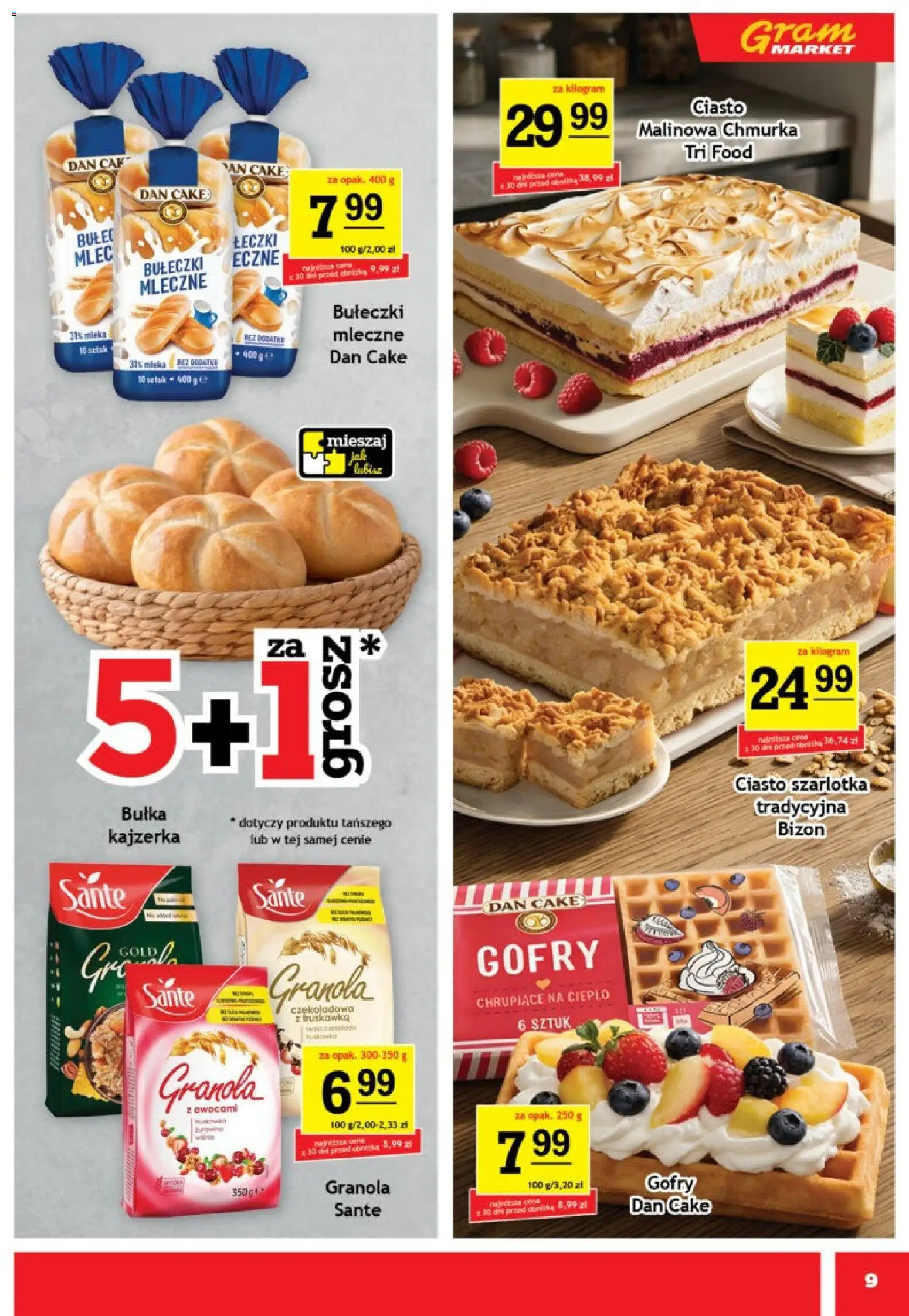 Gram Market gazetka od 10.06.2026 | Strona: 9 | Produkty: Granola, Ciasto, Mleka, Bułka