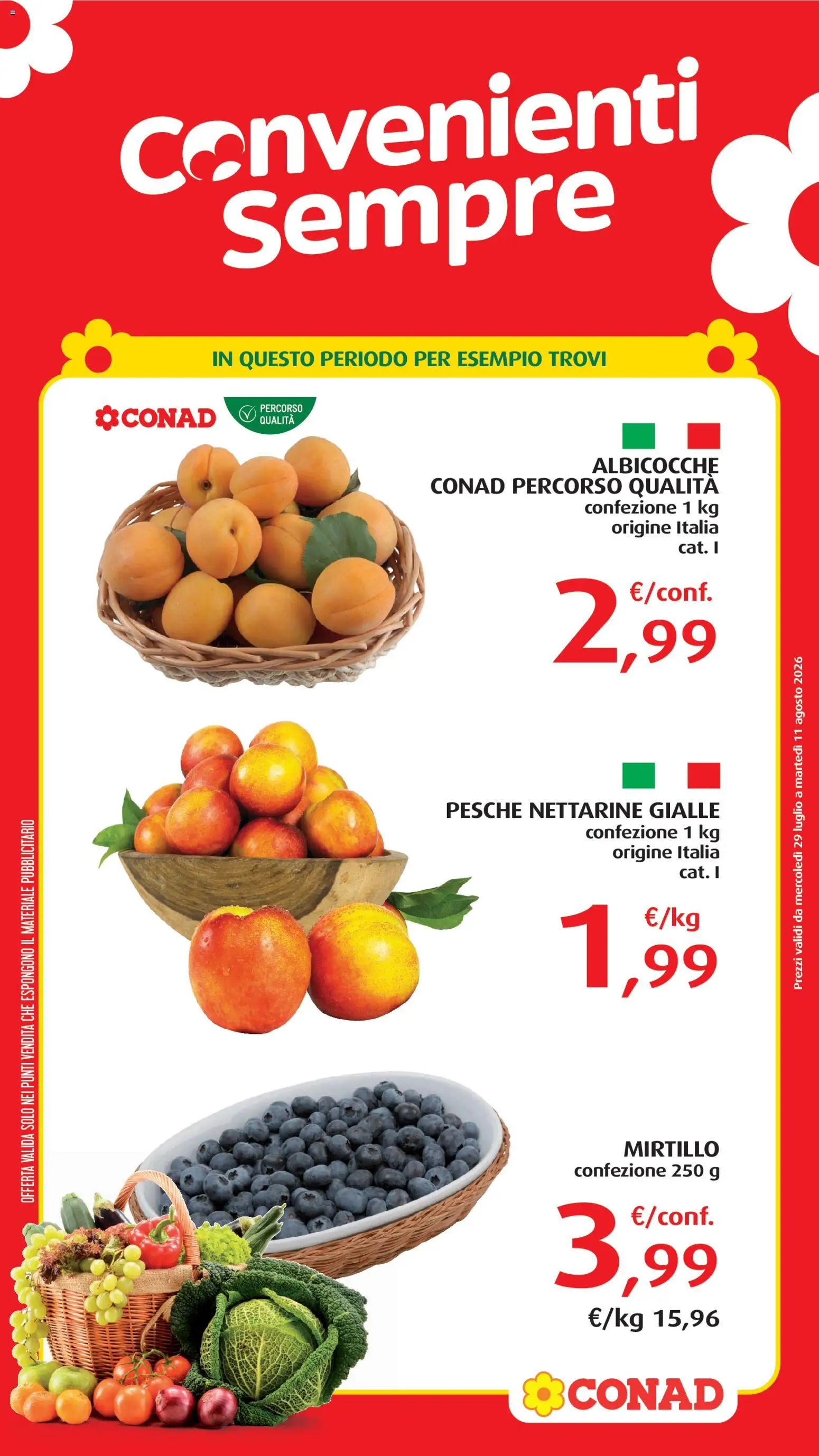Volantino Conad del 28/07/2026 | Pagina: 2 | Prodotti: Albicocche