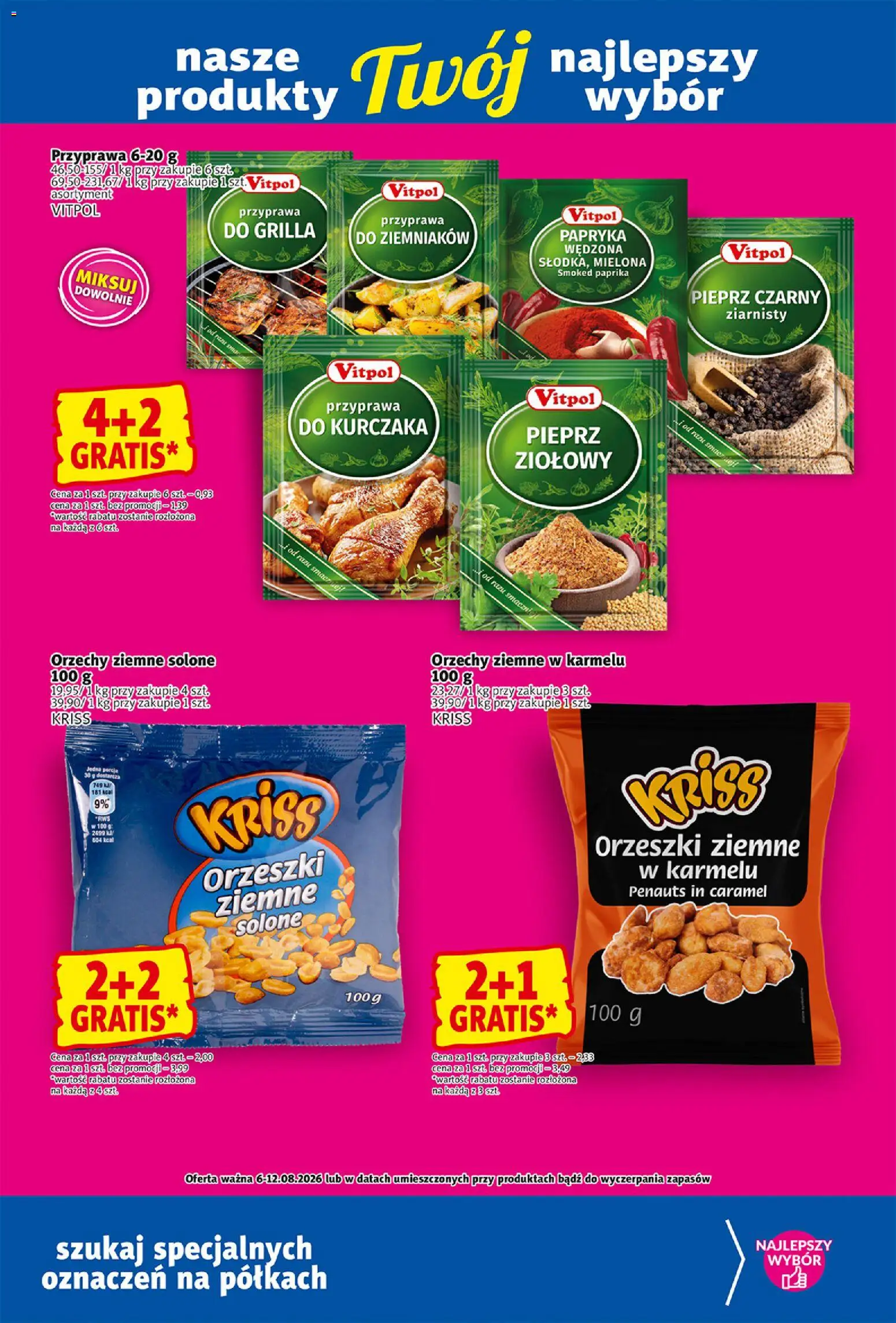 Prim Market gazetka od 06.08.2026 | Strona: 19 | Produkty: Papryka, Orzeszki ziemne, Orzechy, Pieprz