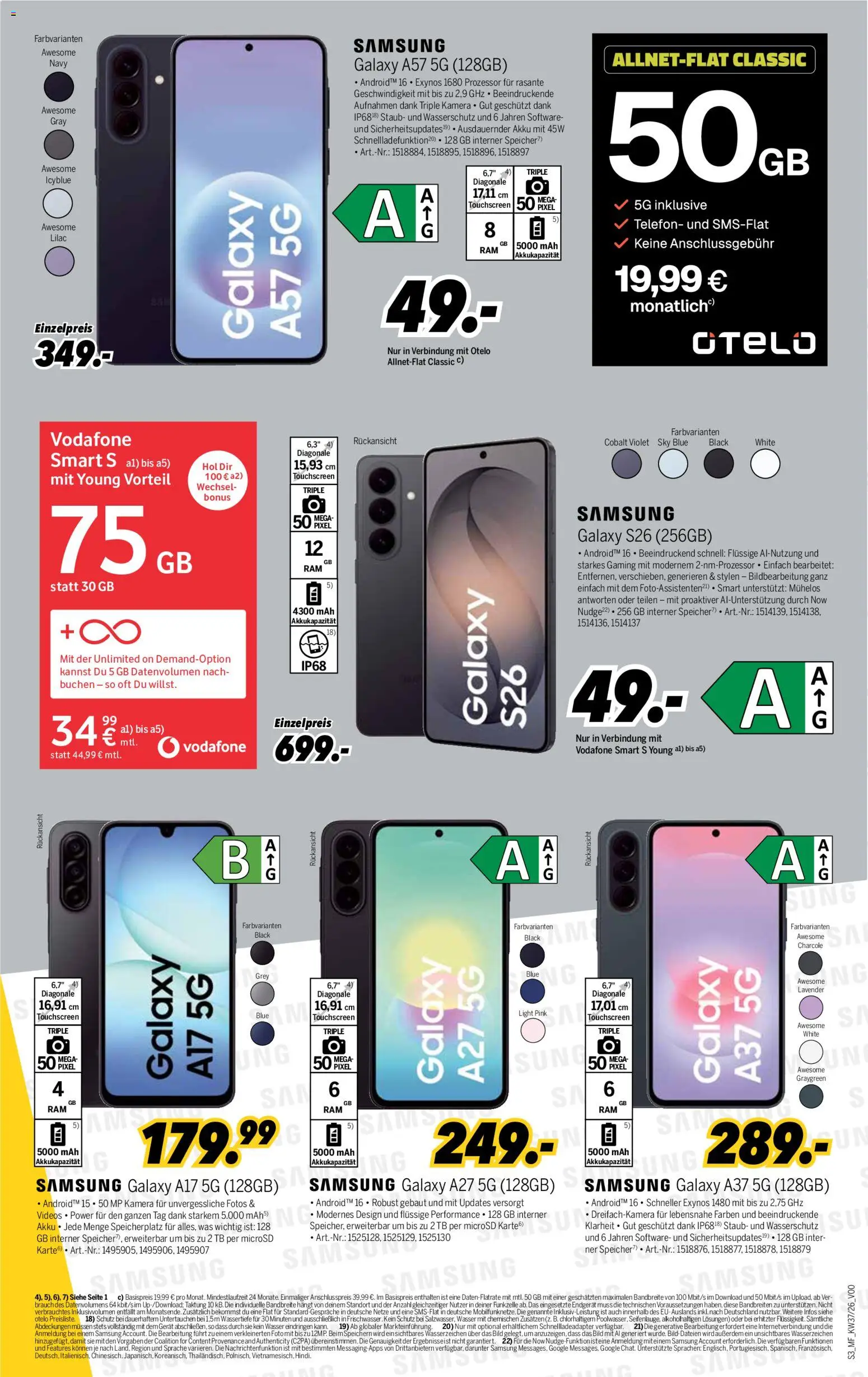 Medimax Mobilfunk Woche – gültig ab 05.09.2026 | Seite: 3 | Produkte: Kamera, Samsung, Wasser, Telefon