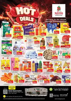 Preview of Nesto catalogue hot deals JAFZA DUBAI valid from 6 Jul, 2026 | Page: 1 | Products: Čokoláda, Hovězí maso, Schokolade, Καταστροφέας εγγράφων