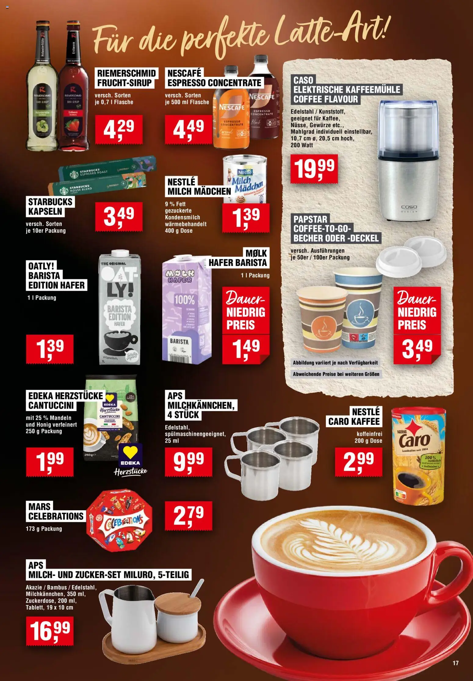 Handelshof Prospekt – gültig ab 29.10.2026 | Seite: 17 | Produkte: Milch, Kaffeemühle, Celebrations, Gewürze