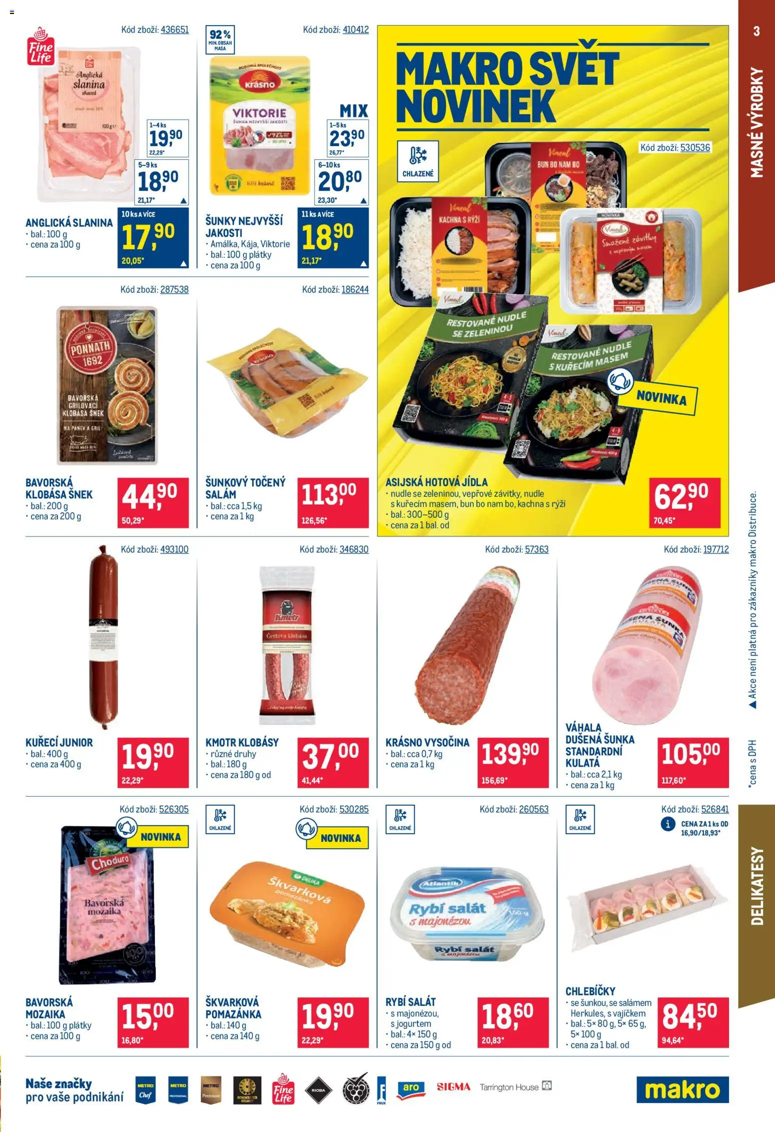Makro leták - Maloobchod od 17.06.2026 | Strana: 3 | Produkty: Gril, Rýži, Pomazánka, Slanina