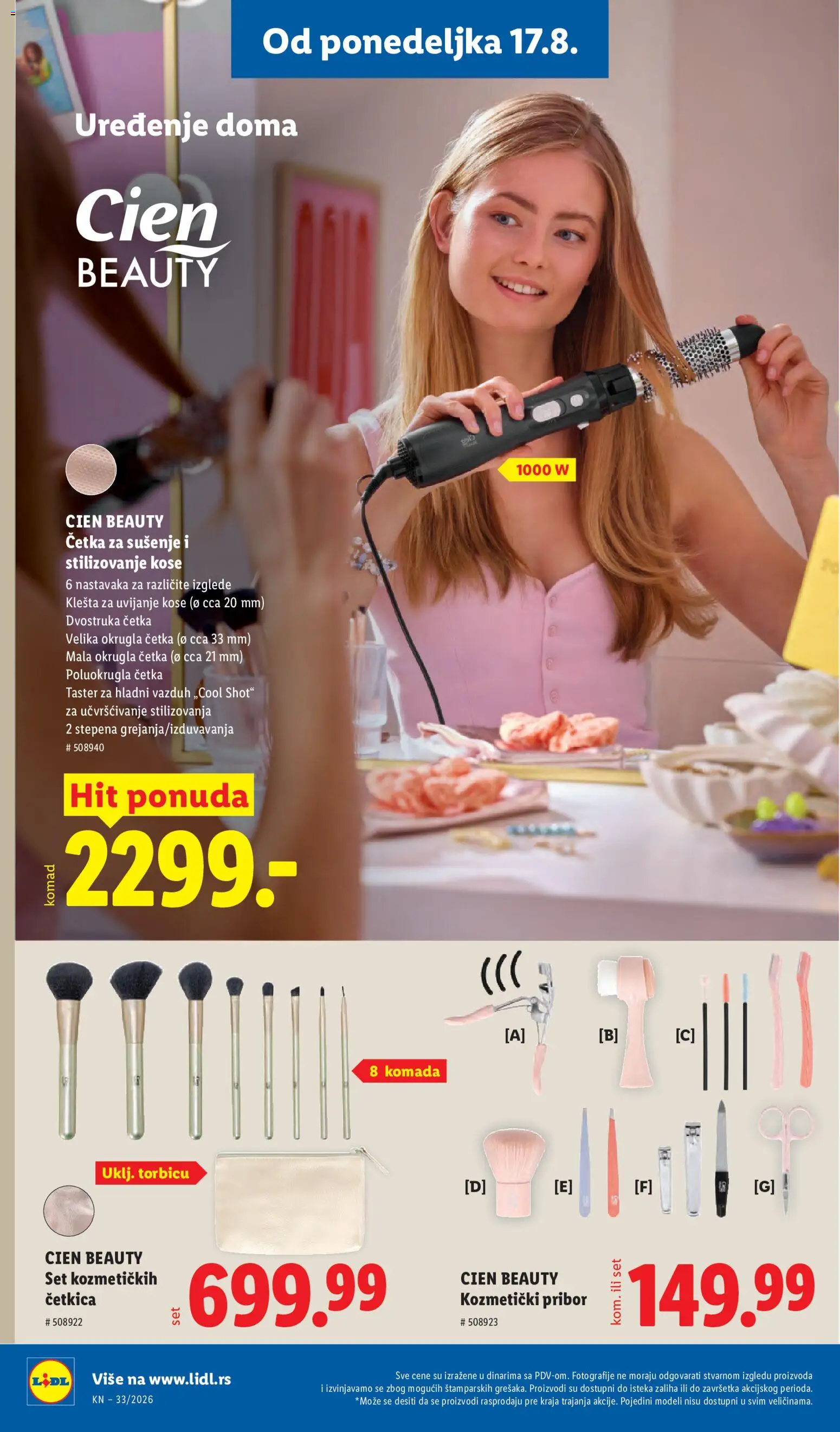 Lidl katalog - važi od 13.08.2026 | Strana: 98 | Proizvode: Cien, Četka, Stilizovanje kose