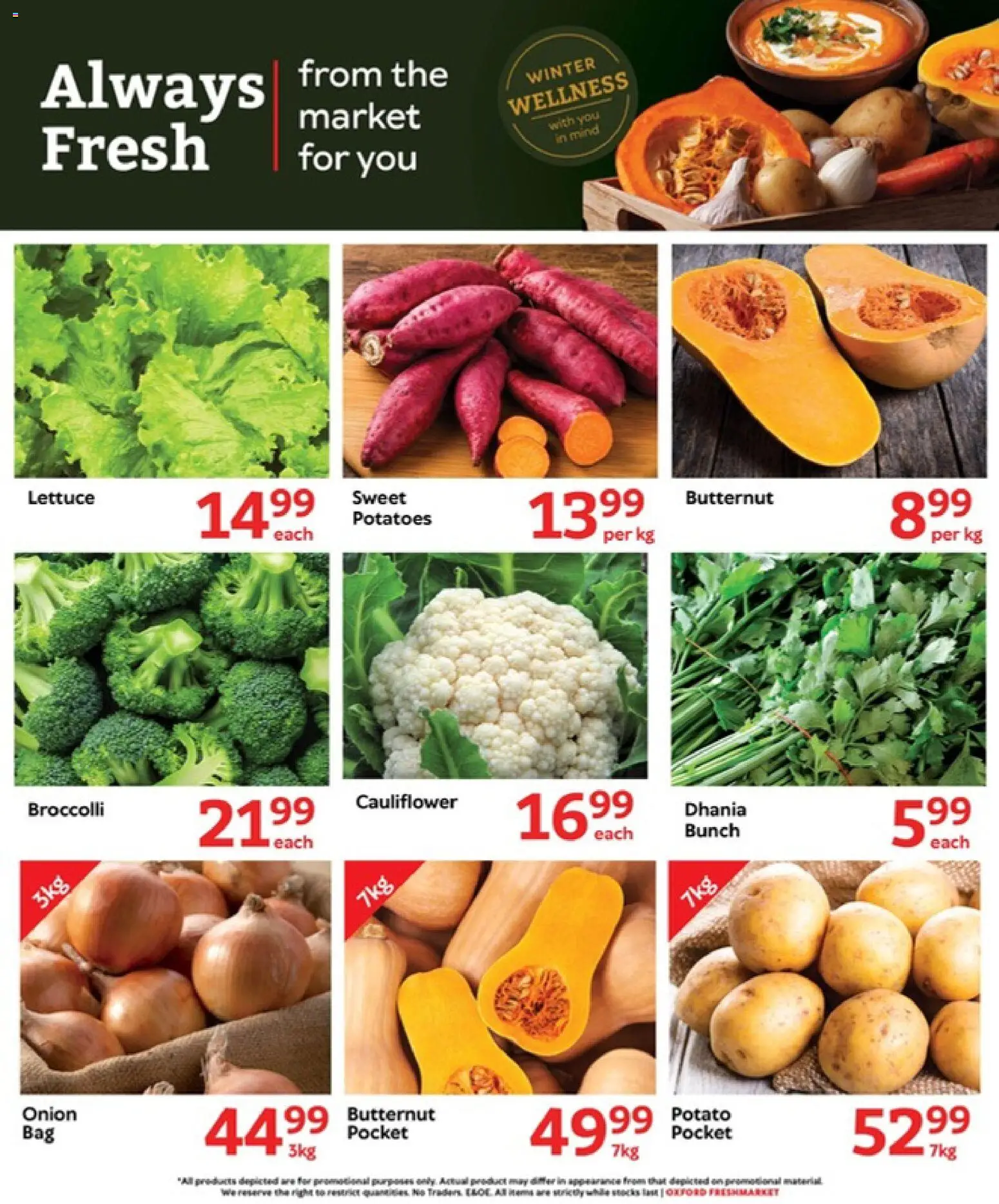 New Oxford Freshmarket catalogue – valid from 24/06/2026 | Page: 6 | Products: Cauliflower, Potatoes, Lettuce