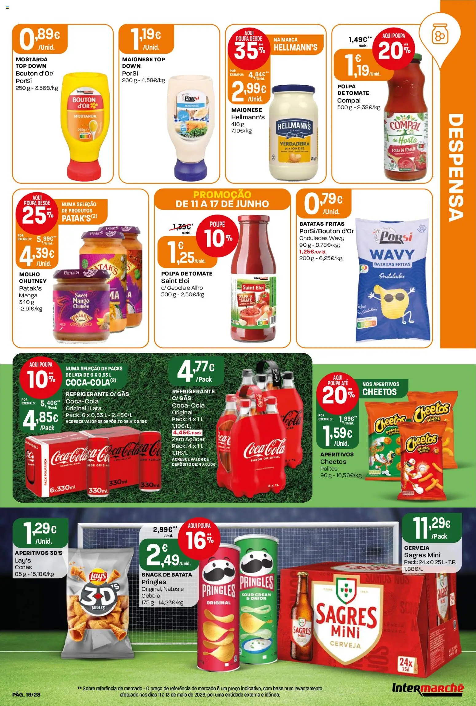 Intermarché Folheto Contact │ válido de 11.06.2026 | Página: 19 | Produtos: Refrigerante, Cebola, Cerveja, Tomate