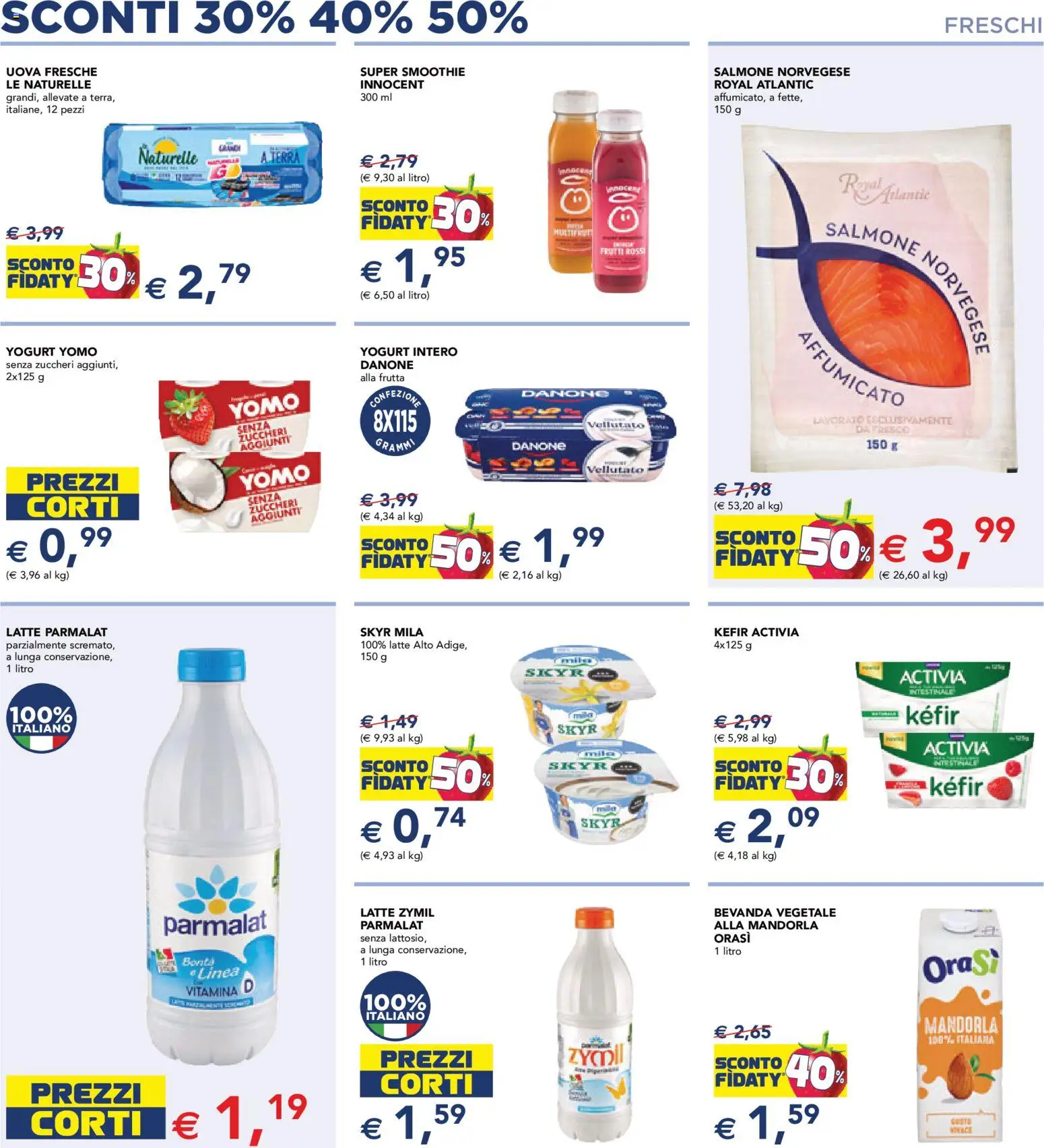 Volantino Esselunga S del 28.05.2026 | Pagina: 3 | Prodotti: Uova, Salmone, Latte, Terra