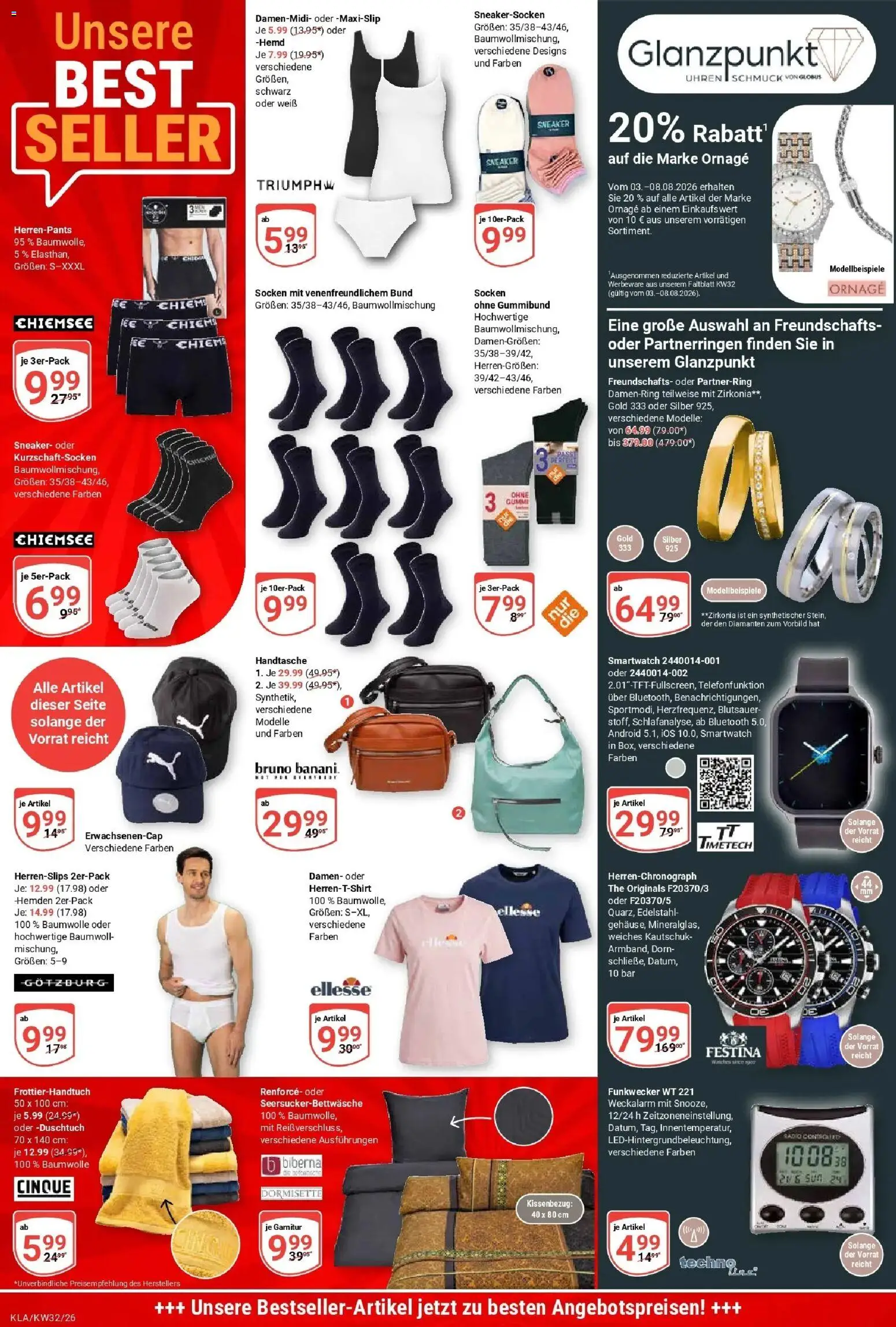 Globus Prospekt Kaiserslautern (ab 03.08.2026) » Angebote online | Seite: 28 | Produkte: Hemd, Socken, Handtasche, Radio