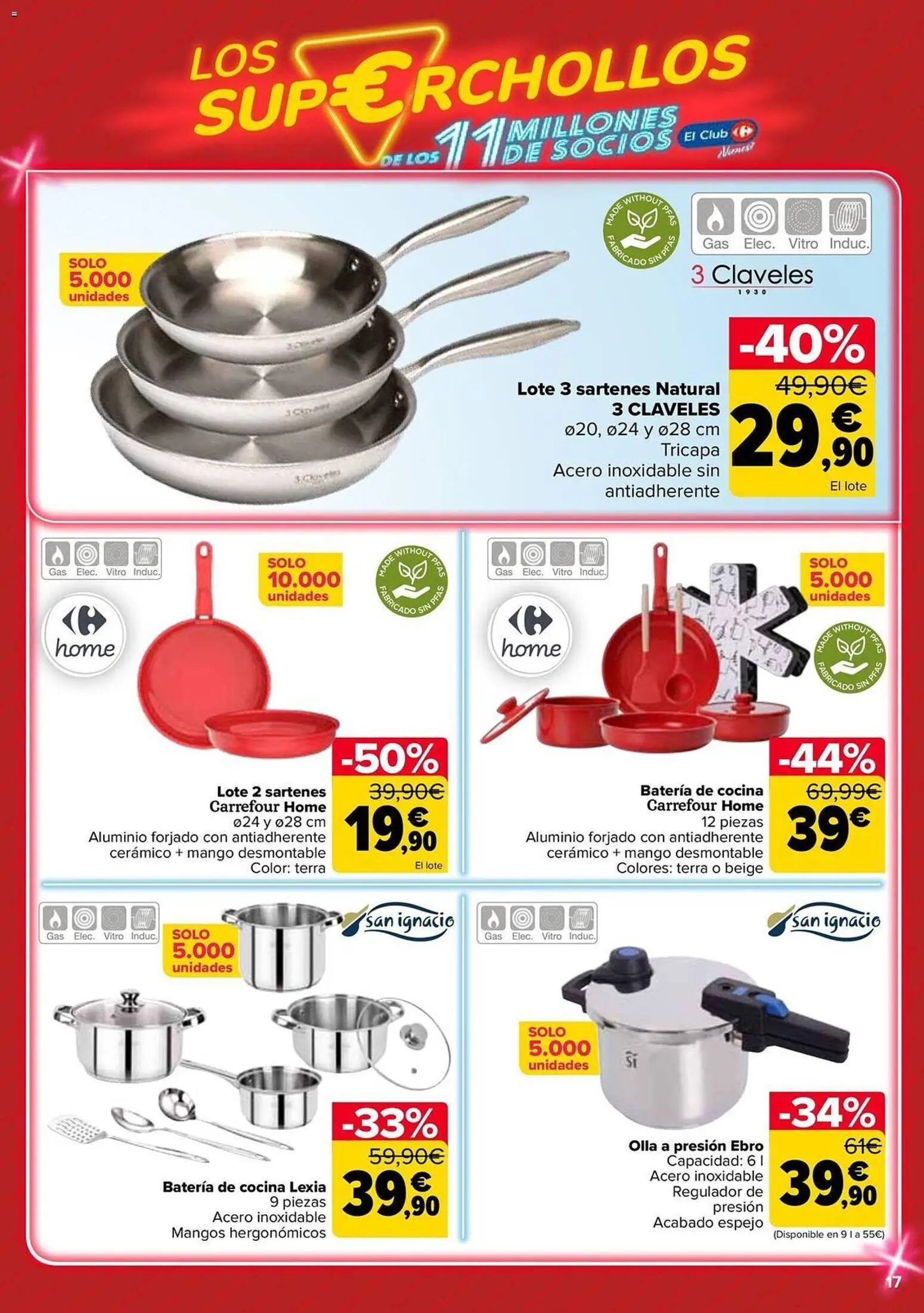 Carrefour Los Super Chollos │ válido desde el 12.05.2026 | Página: 17 | Productos: Cocina, Ρούτερ, Batería, Espejo