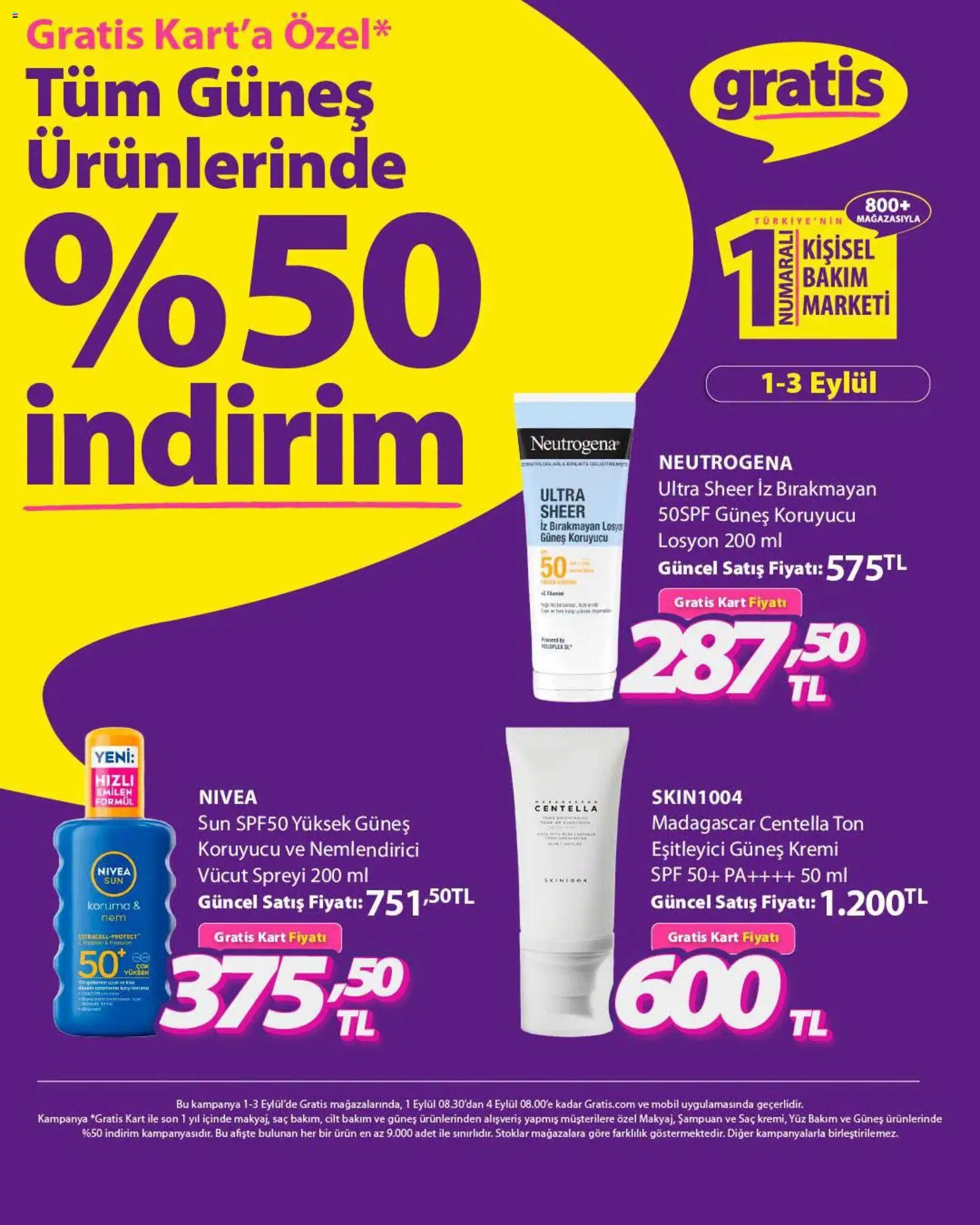 Gratis Katalog - 01 Eylül 2026 tarihinden itibaren geçerlidir | Sayfa: 4 | Ürünler: Şampuan, Güneş kremi
