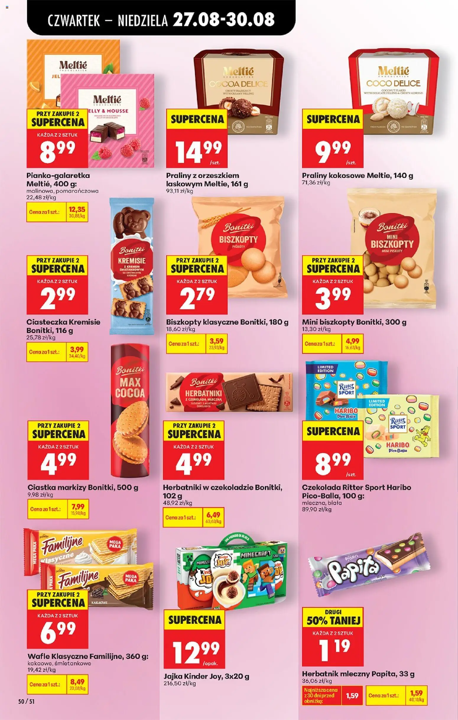 Biedronka Polsko leták - Codziennie niskie ceny od 27.08.2026 | Strana: 68 | Produkty: Haribo, Piškoty, Ritter Sport, Kinder