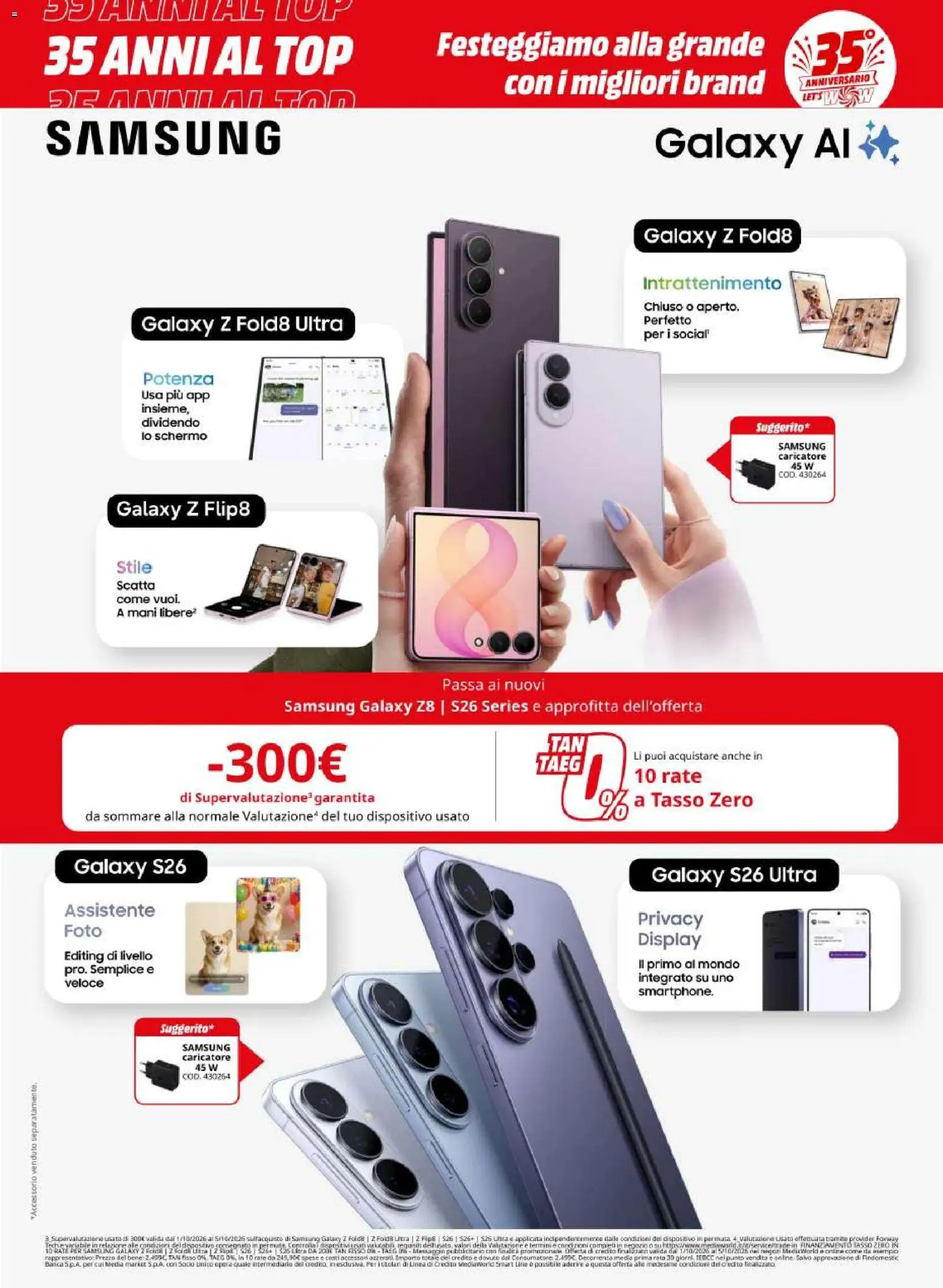 Volantino Media World del 01/10/2026 | Pagina: 11 | Prodotti: Schermo, Samsung Galaxy, Top, Samsung