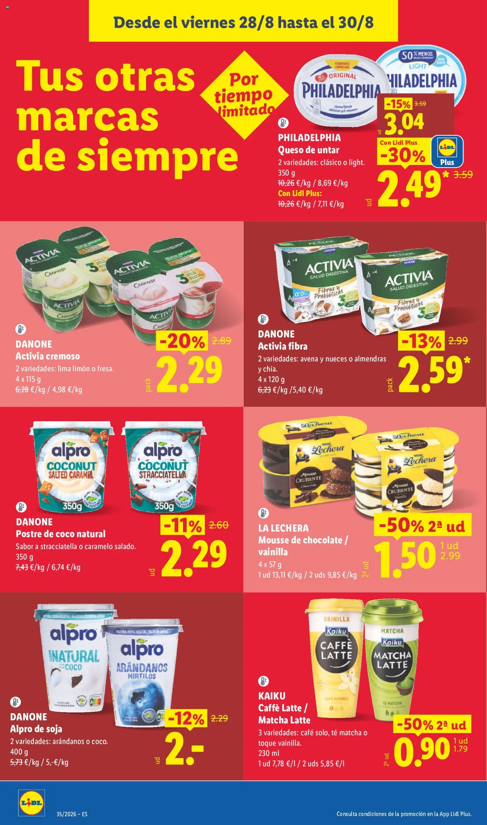 Lidl folleto │ válido desde el 24/08/2026 | Página: 36 | Productos: Limón, Té, Mousse de chocolate, Matcha