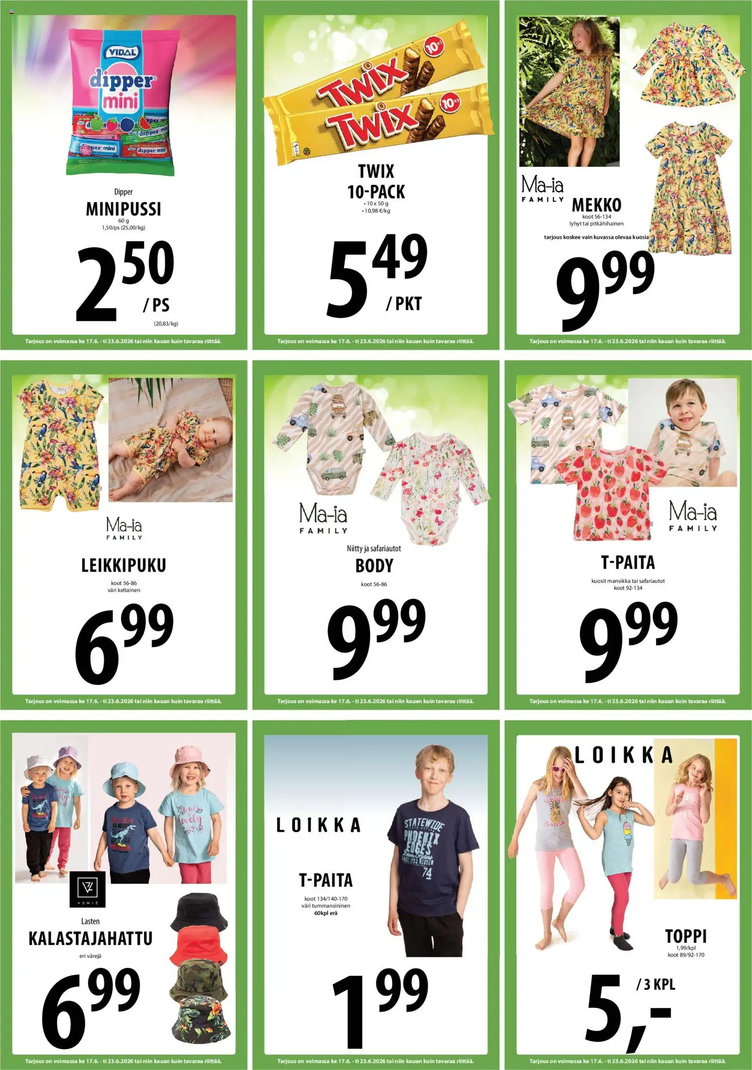Tuuri tarjoukset – voimassa 17.06.2026 alkaen | Sivu: 24 | Tuotteet: Toppi, Mekko