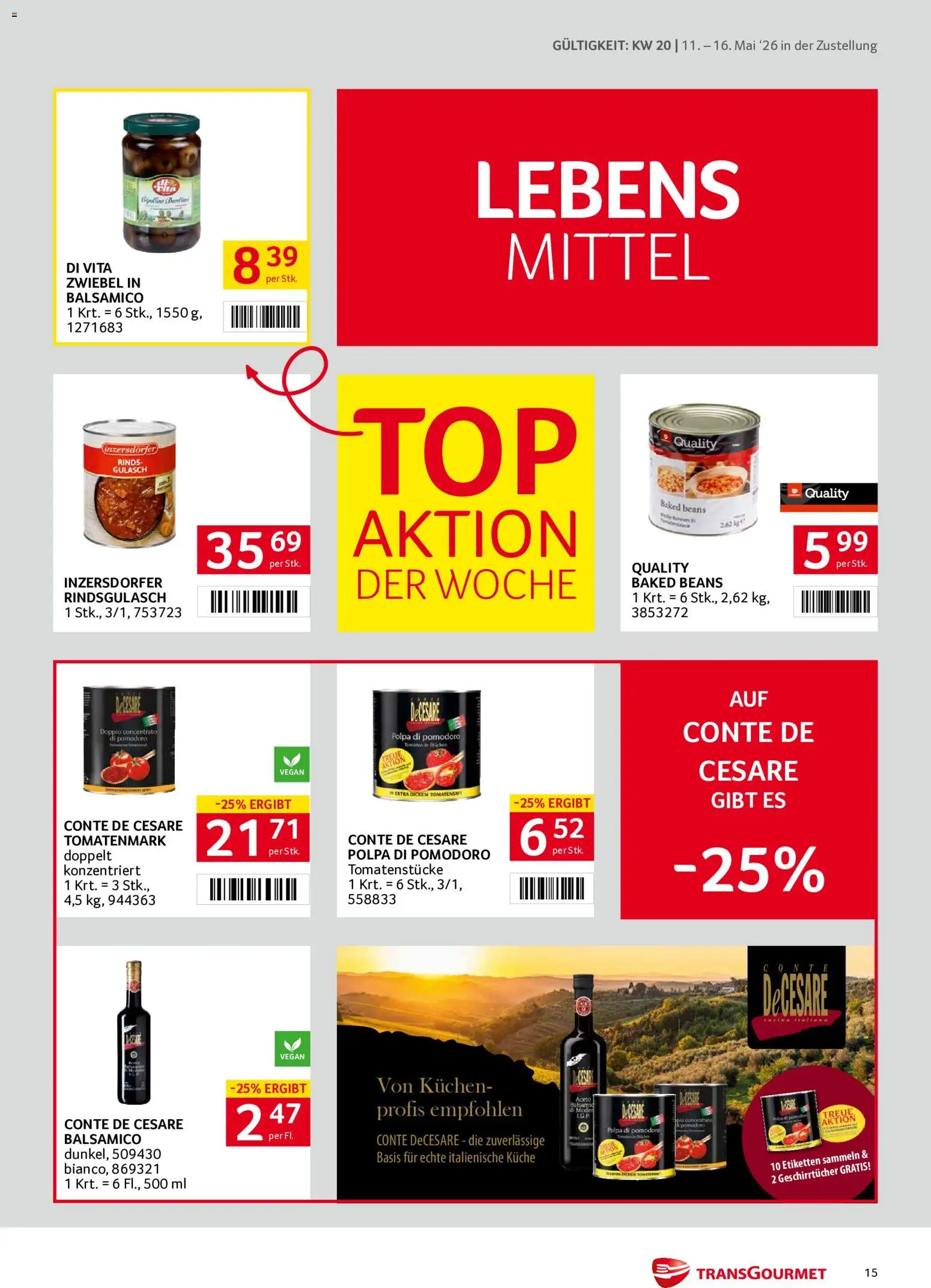 Transgourmet Zustellaktion gültig ab 11.05.2026 | Seite: 15