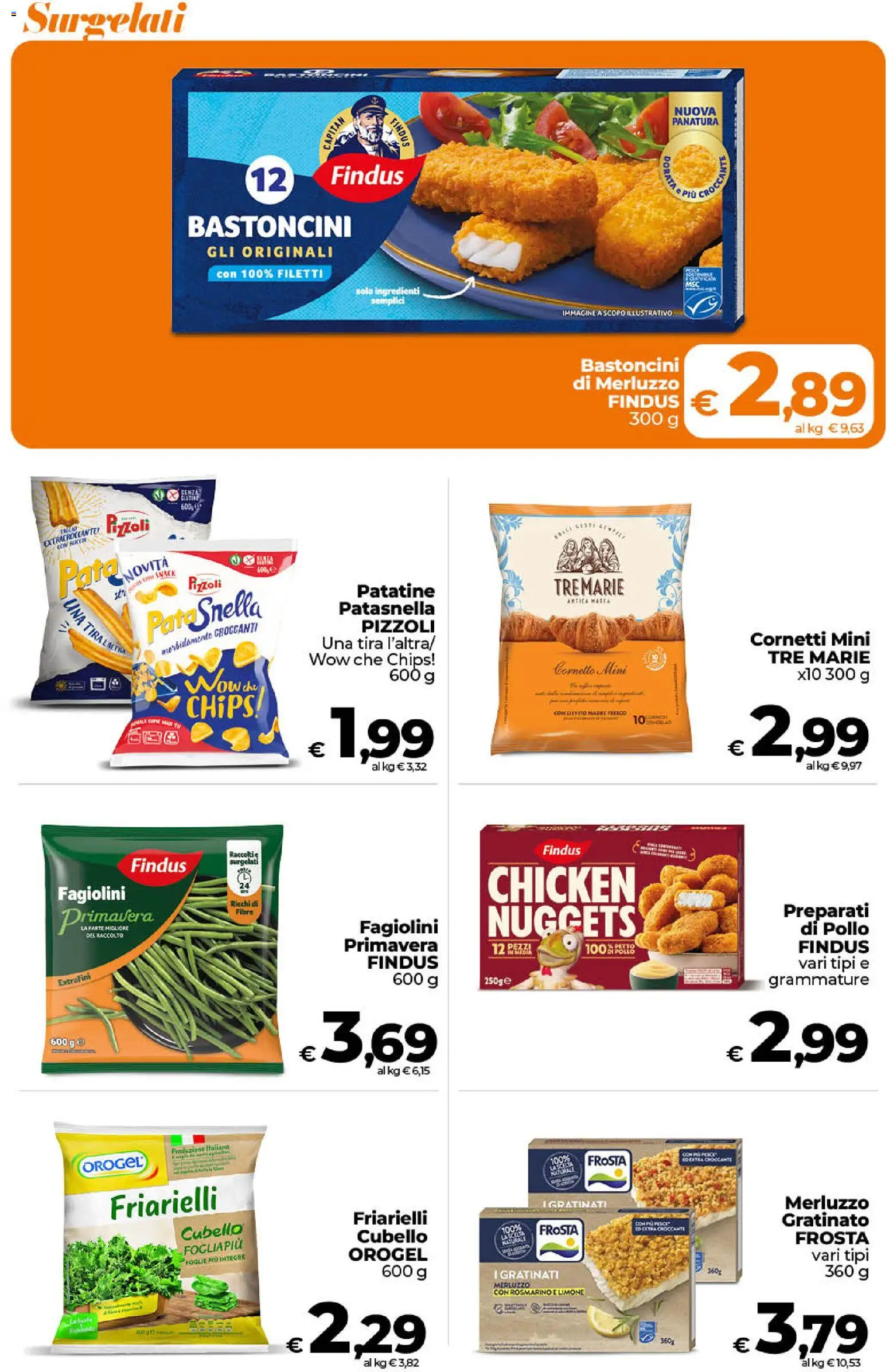 Volantino Ipercoop del 31/07/2026 | Pagina: 25 | Prodotti: Cornetto, Merluzzo, Patatine, Fagiolini
