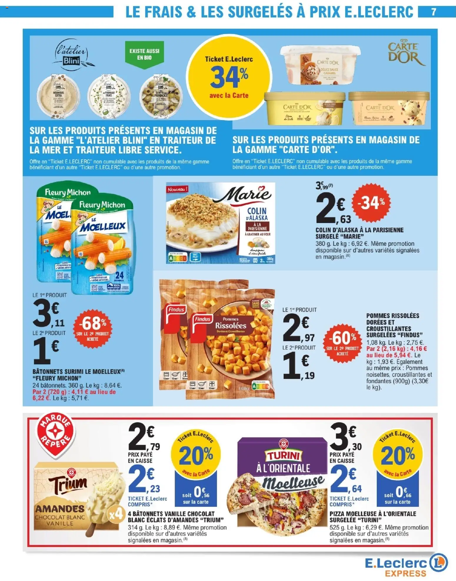 {H1} | Page: 7 | Produits: Four, Pizza, Pommes, Amandes
