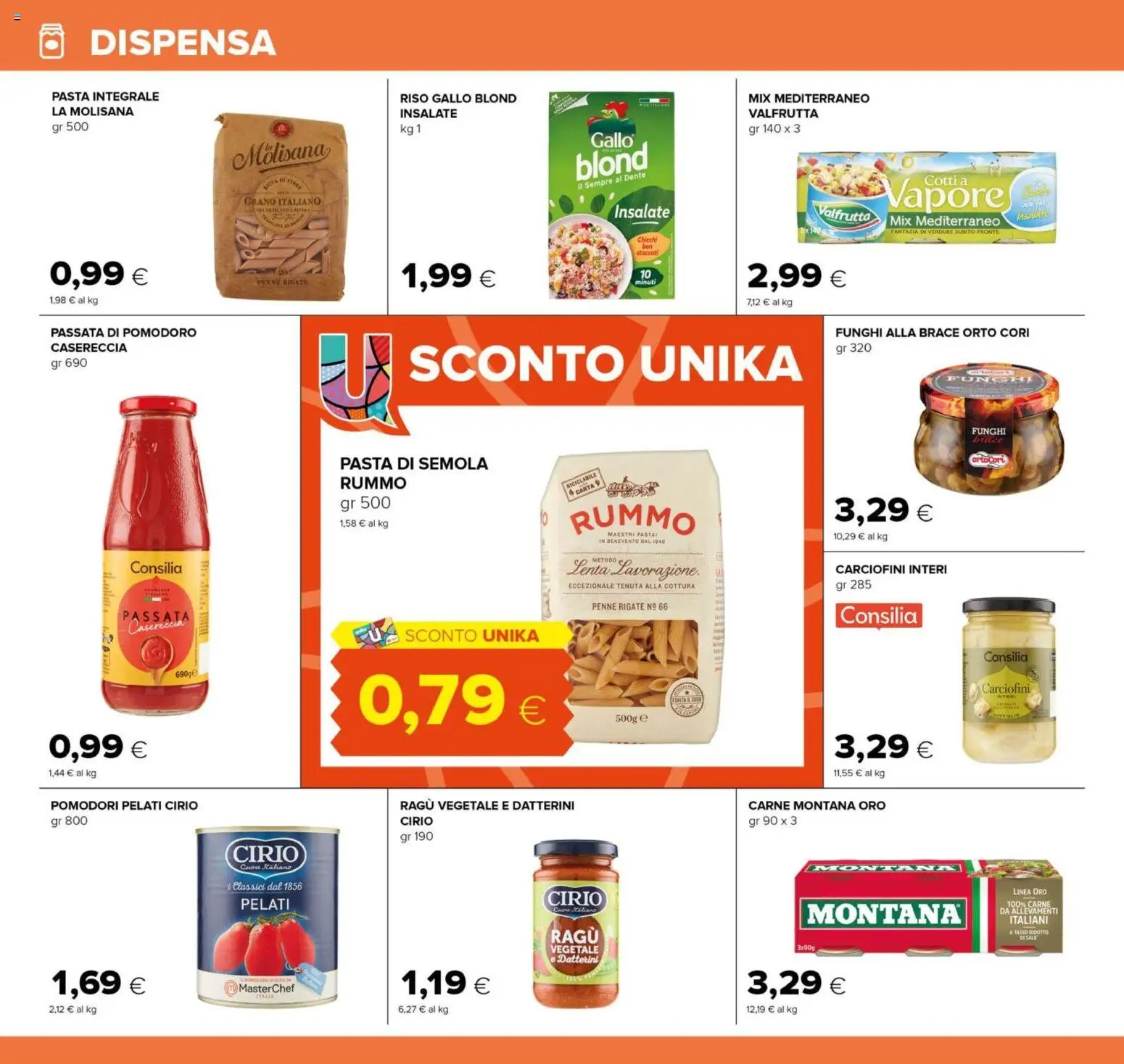 Volantino Oasi del 17/06/2026 | Pagina: 14 | Prodotti: Pasta, Funghi, Passata di pomodoro, Penne