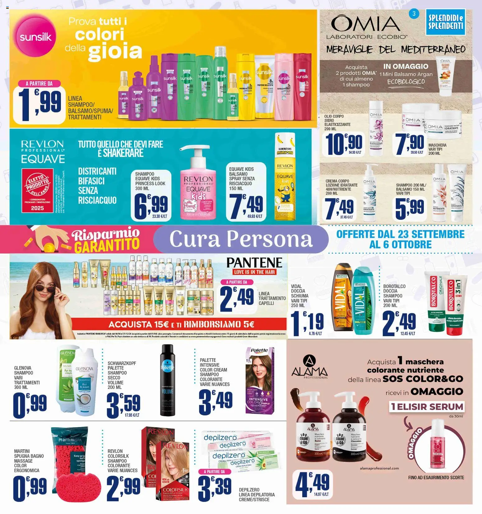 Volantino Splendidi e Splendenti del 23/09/2026 | Pagina: 3 | Prodotti: Shampoo, Balsamo, Crema, Maschera