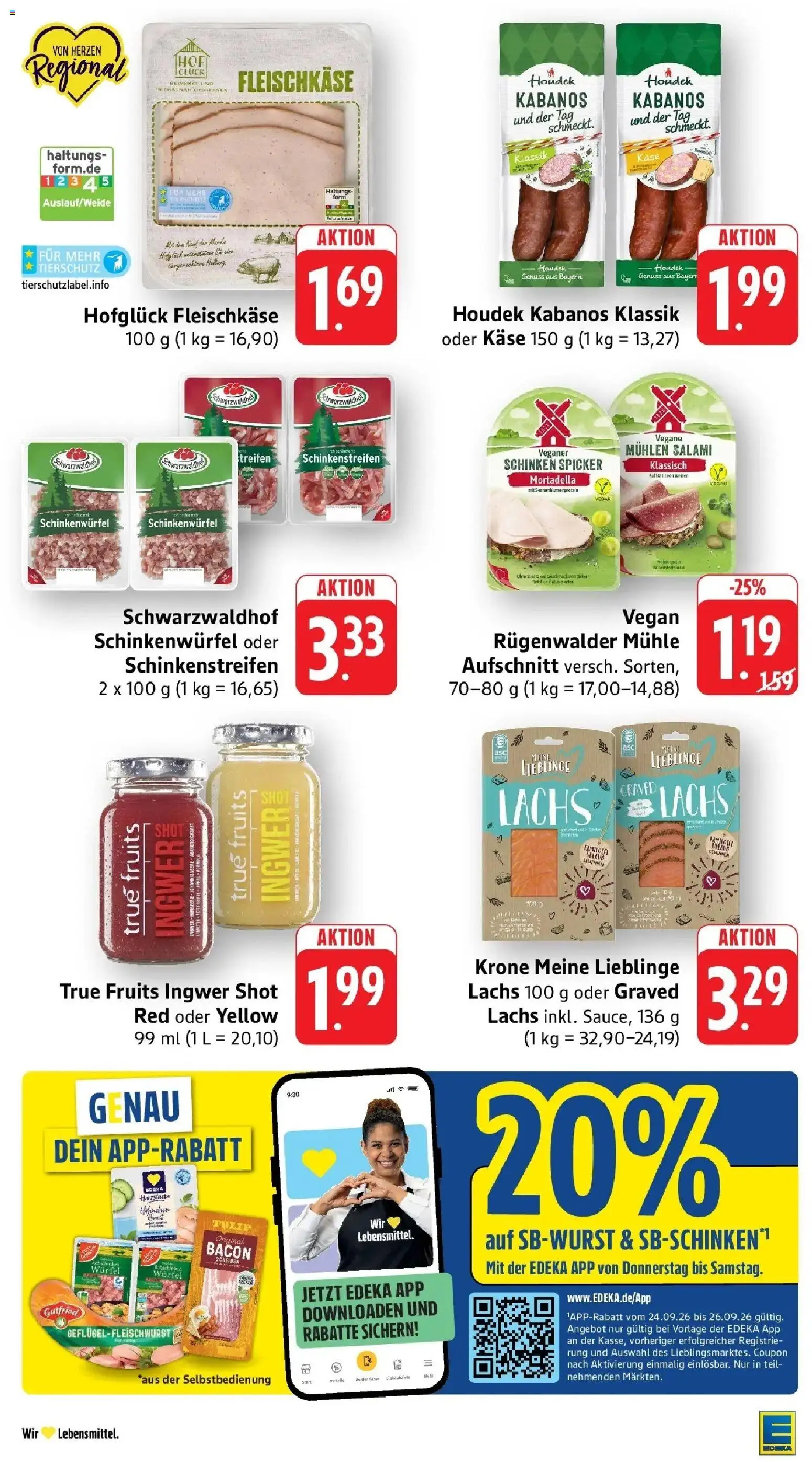 Edeka Prospekt Horb Am Neckar (ab 21.09.2026) » Angebote Online | Seite: 16 | Produkte: Käse, Lachs, Salami, Schinken