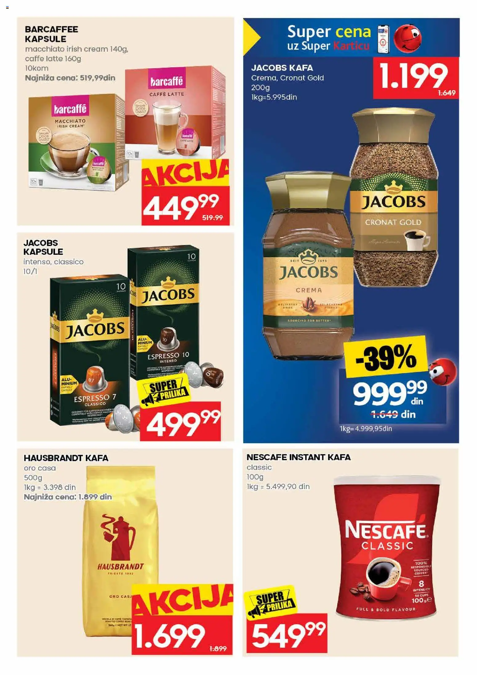 Roda katalog - važi od 17.08.2026 | Strana: 25 | Proizvode: Instant kafa, Barcaffé, Kafa, Nescafé