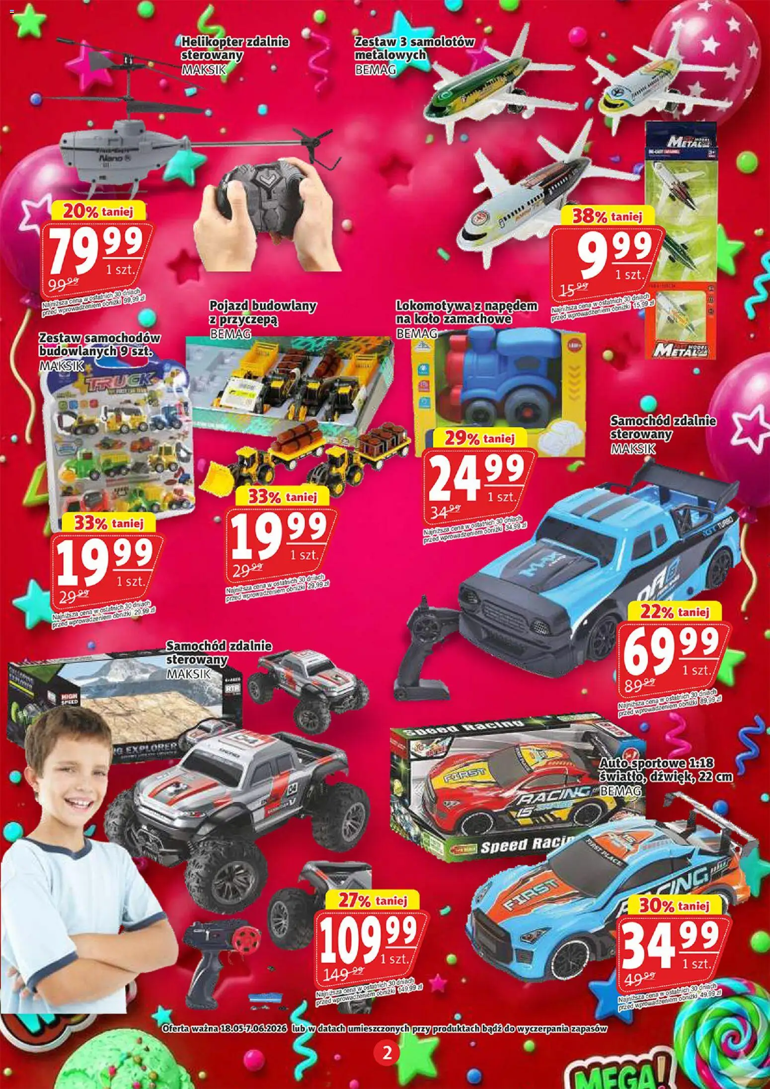 Prim Market gazetka - Dzień Dziecka od 18.05.2026 | Strona: 2 | Produkty: Samochód zdalnie sterowany