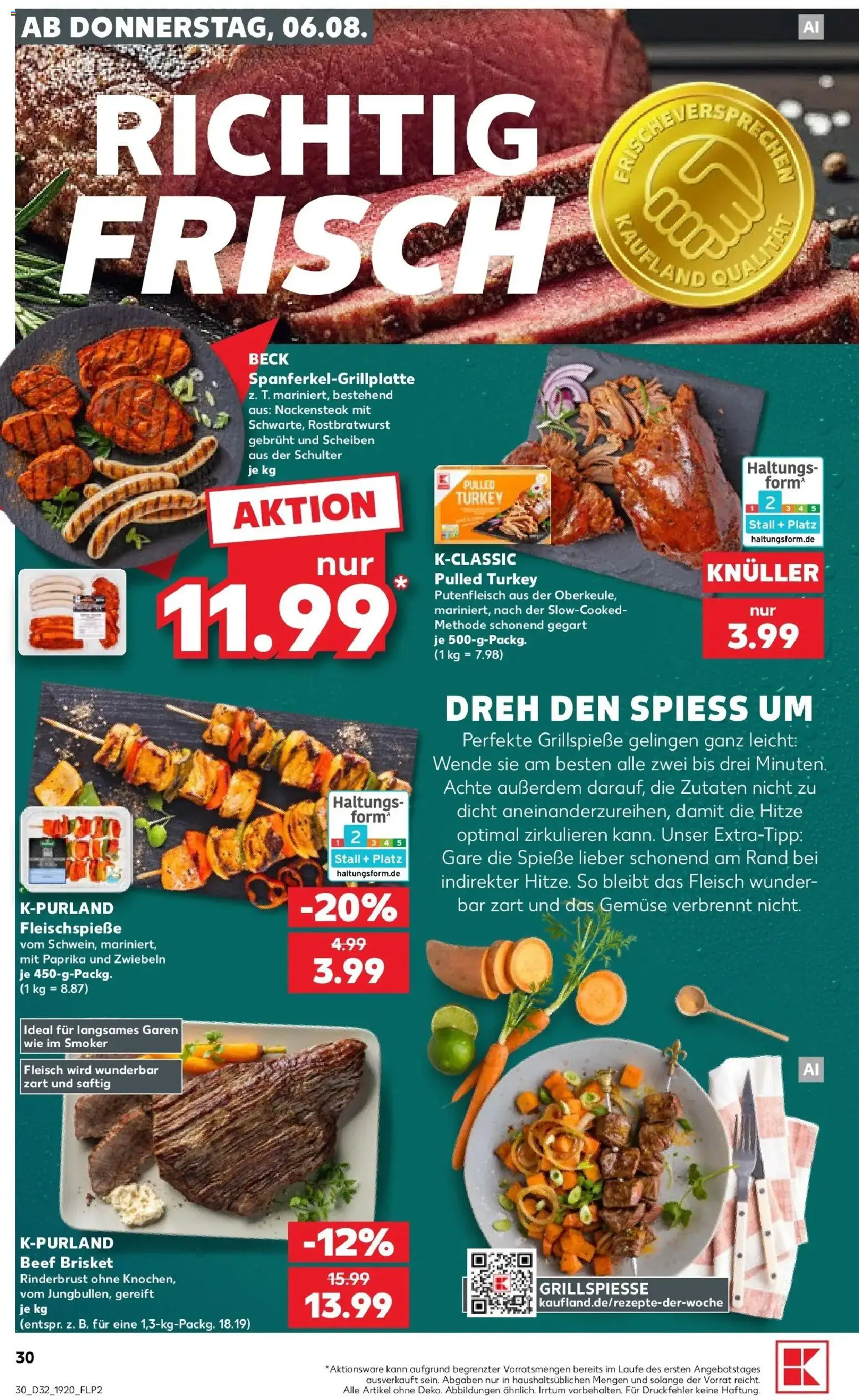 Prospekt Kaufland ab 06.08.2026 » Angebote Online zum Blättern | Seite: 30 | Produkte: Zwiebeln, Gemüse, Paprika, Schulter