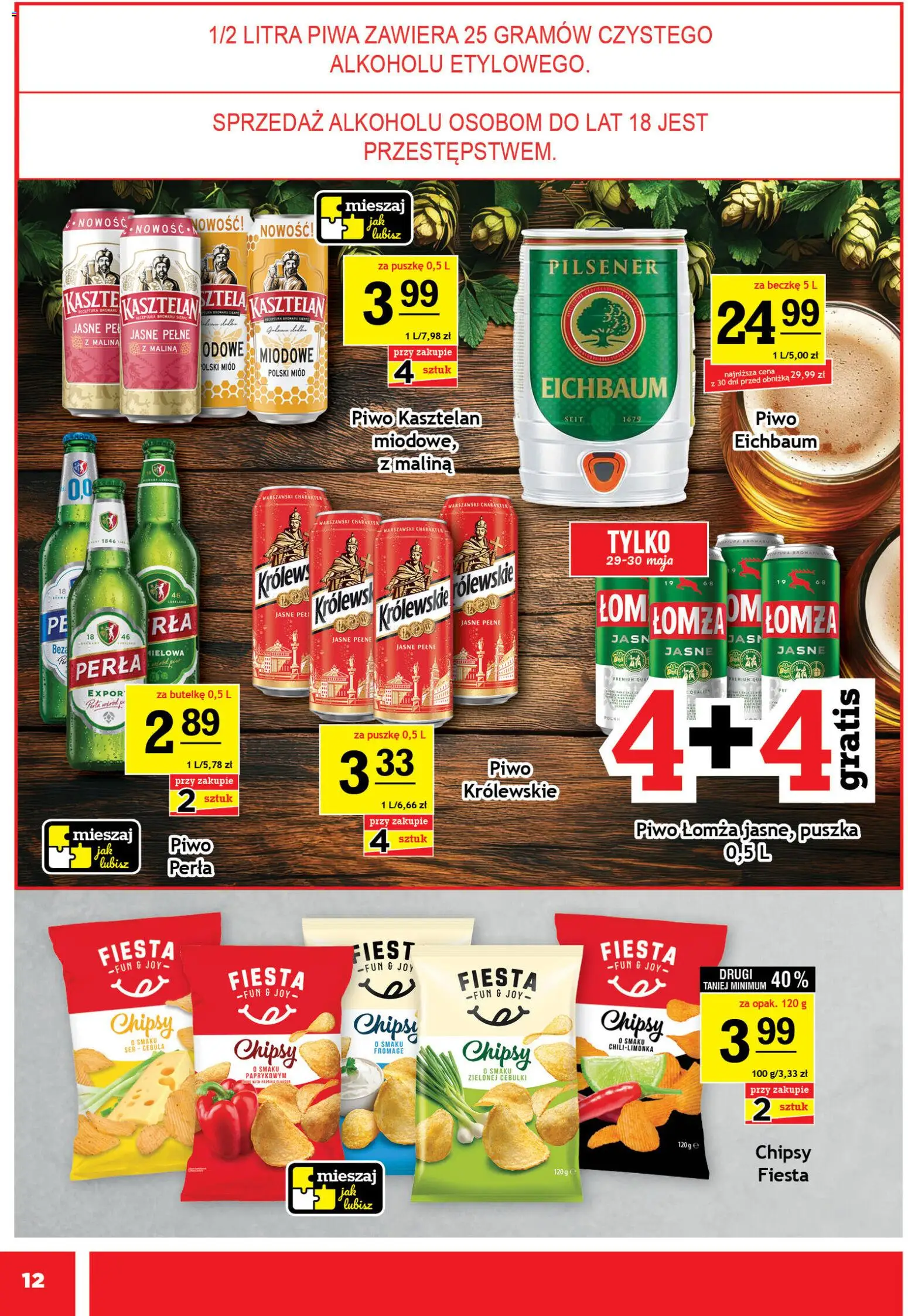 Gram Market gazetka od 27.05.2026 | Strona: 12 | Produkty: Malina, Chipsy, Miód, Ser