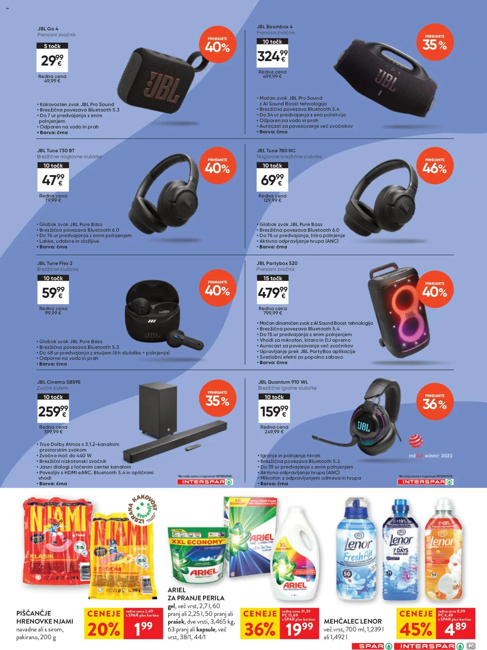 Novi Spar katalog ponudbe – veljaven od 16.07.2026 | Stran: 7 | Izdelki: Hrenovke, Slusalke, Mehčalec, Barva