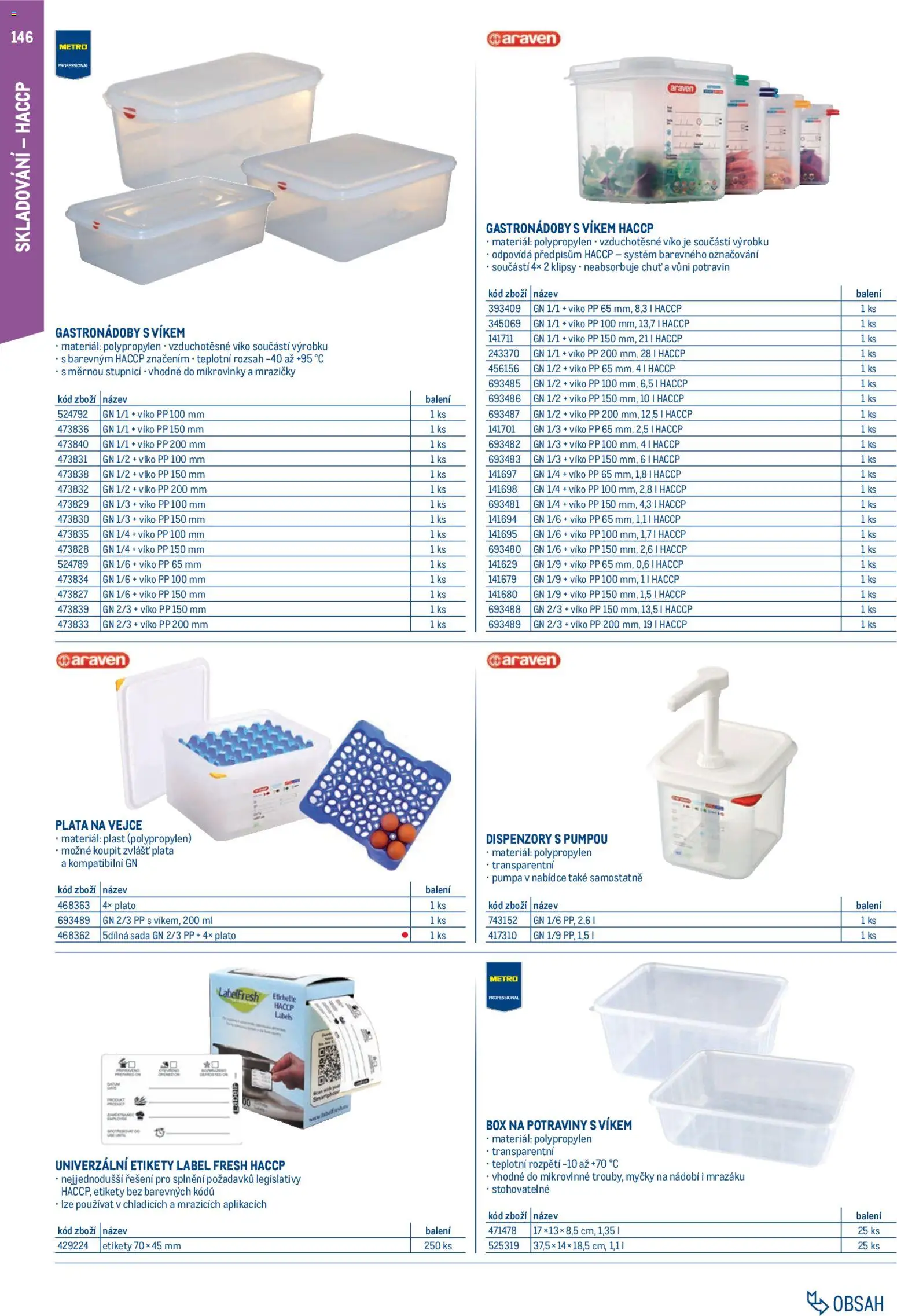 Makro leták - Gastro vybavení a zařízení od 01.02.2026 | Strana: 146 | Produkty: Box, Vejce, Pumpa, Potraviny