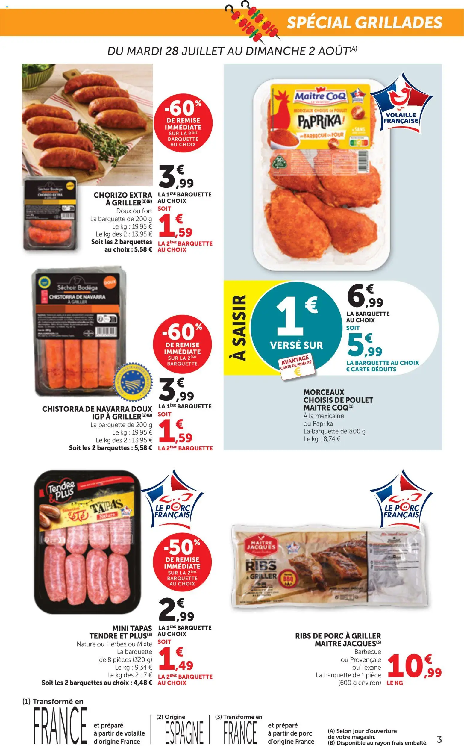 {H1} | Page: 3 | Produits: Barbecue, Four, Volaille, Porc