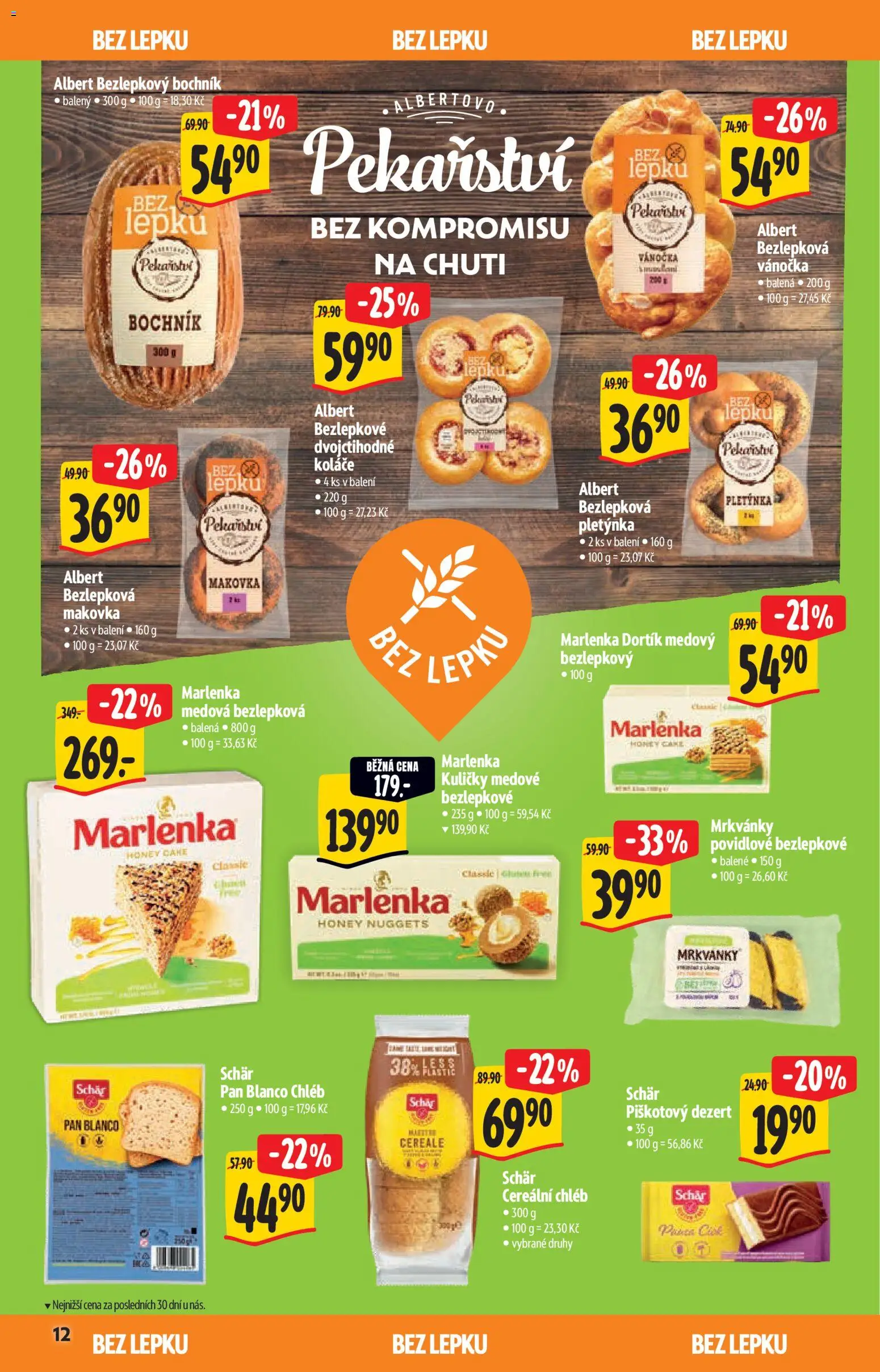 Albert katalog - Supermarket - Bio od 02.09.2026 | Strana: 12 | Produkty: Chléb, Vánočka, Kuličky, Dezert