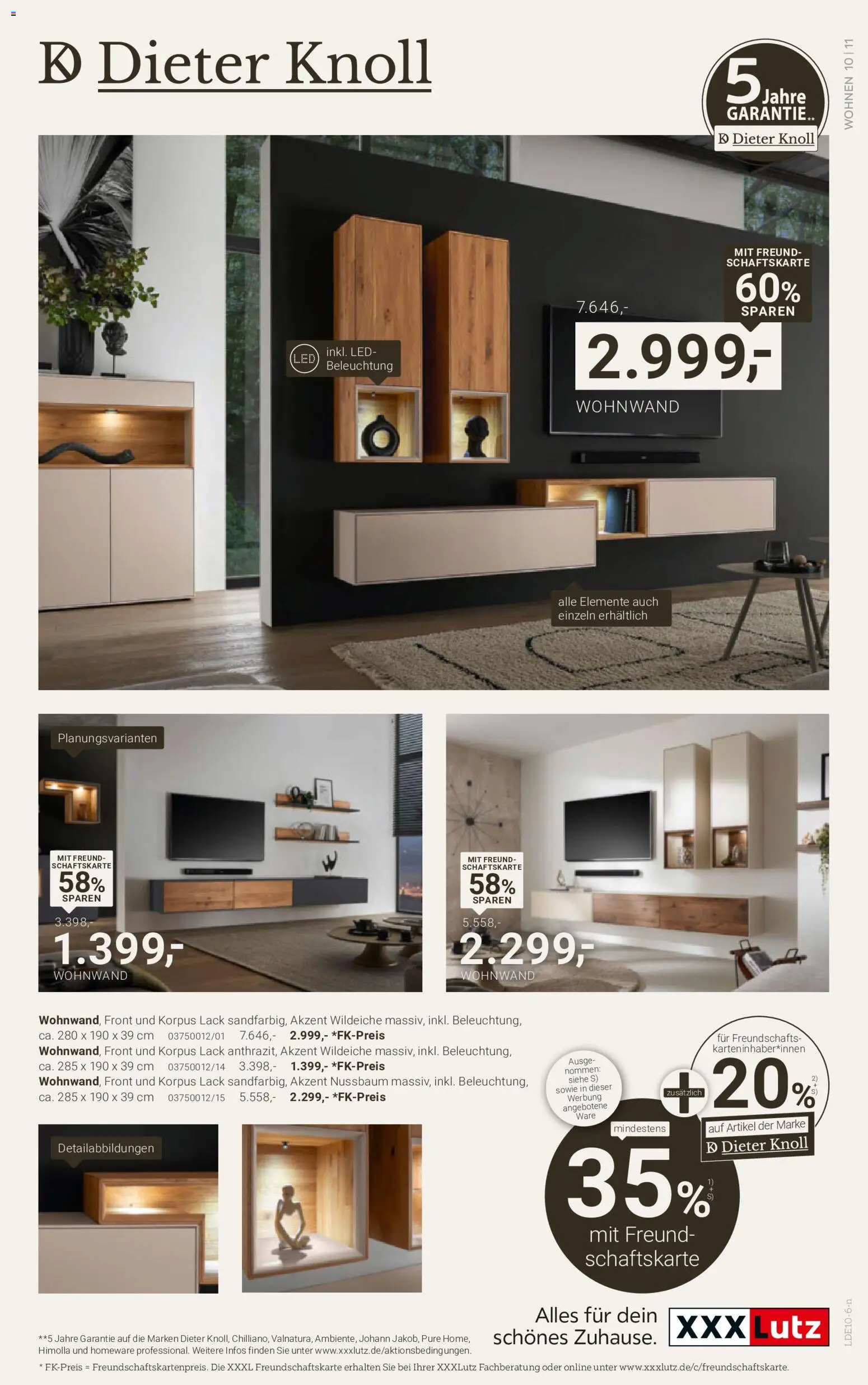 XXXLutz Dieter Knoll Spezial – gültig ab 17.10.2026 | Seite: 11 | Produkte: Sideboard, Wohnwand, Vitrine