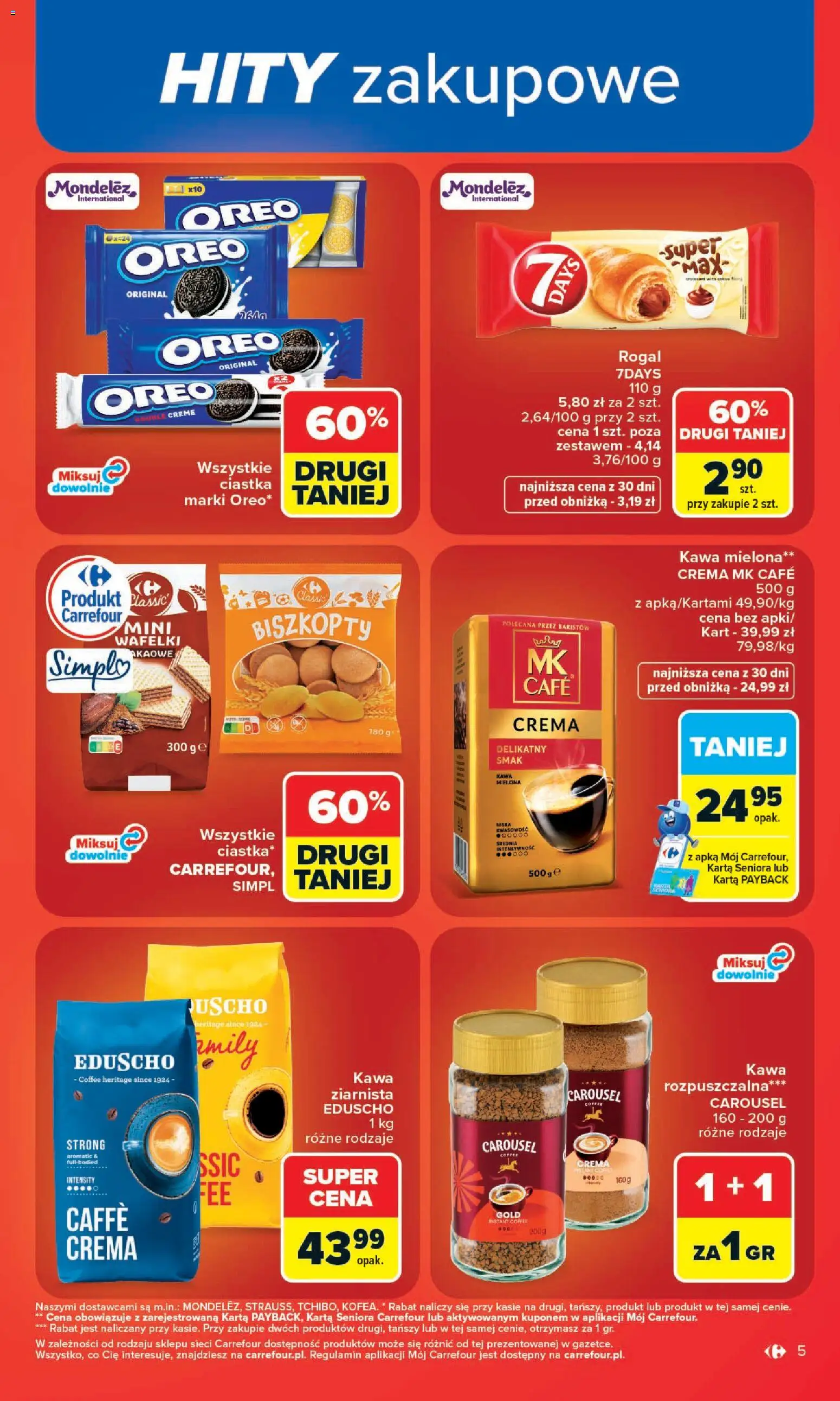 Carrefour gazetka od 13.07.2026 | Strona: 7 | Produkty: Karta, Kawa ziarnista, Wafelki, Ciastka