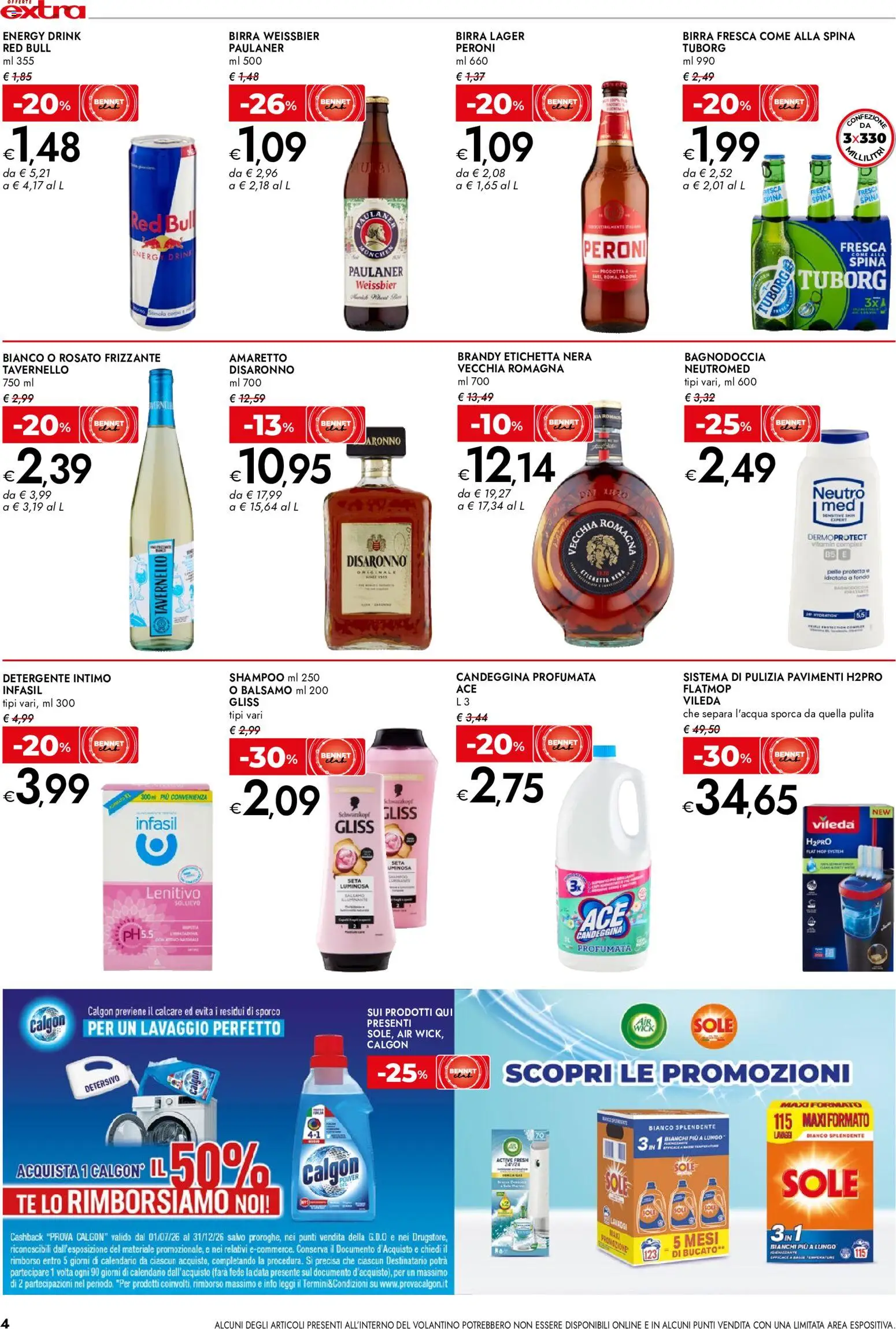 Volantino bennet del 10/09/2026 | Pagina: 4 | Prodotti: Amaretto, Detergente, Intimo, Data