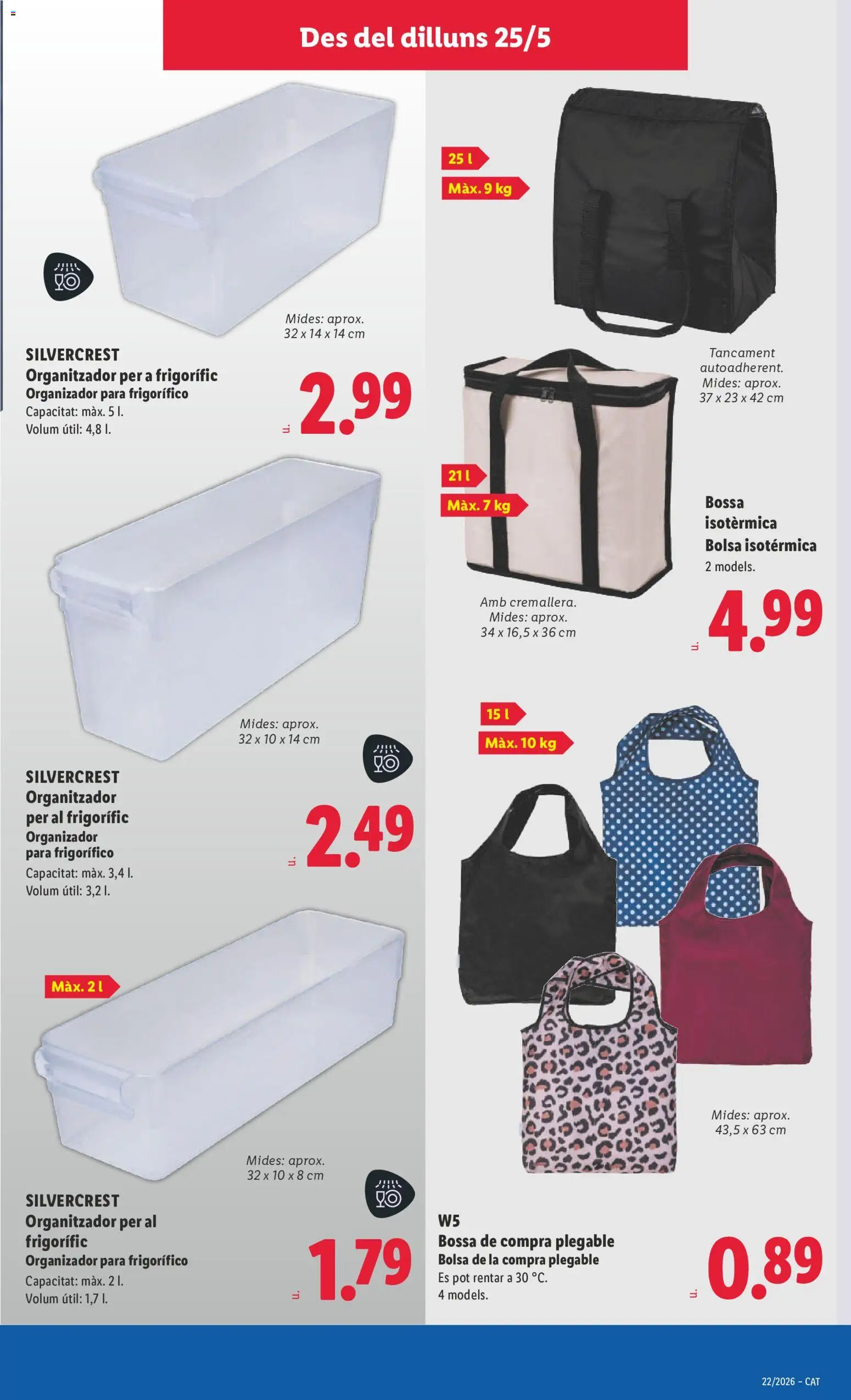 Lidl folleto de bazar │ válido desde el 25.05.2026 | Página: 13 | Productos: Organizador, Bolsa