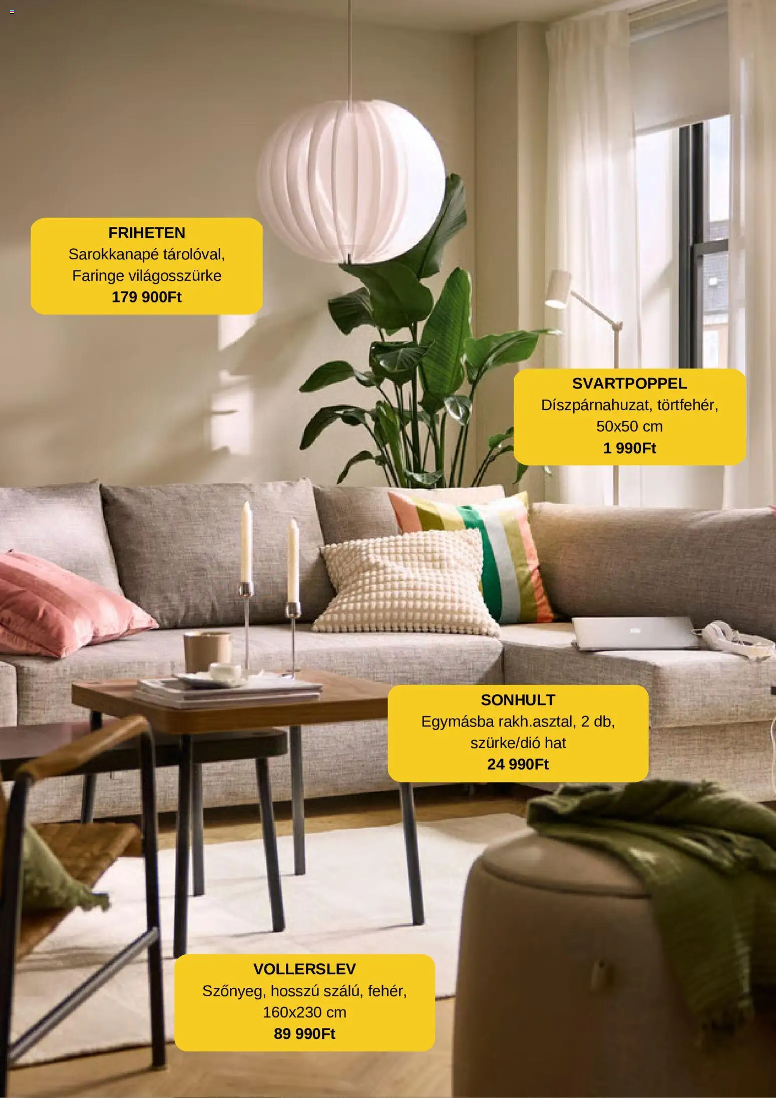 IKEA akciós ujság - amely érvényes a következő dátumtól: 2026.10.21. | Oldal: 2 | Termékek: Sarokkanapé