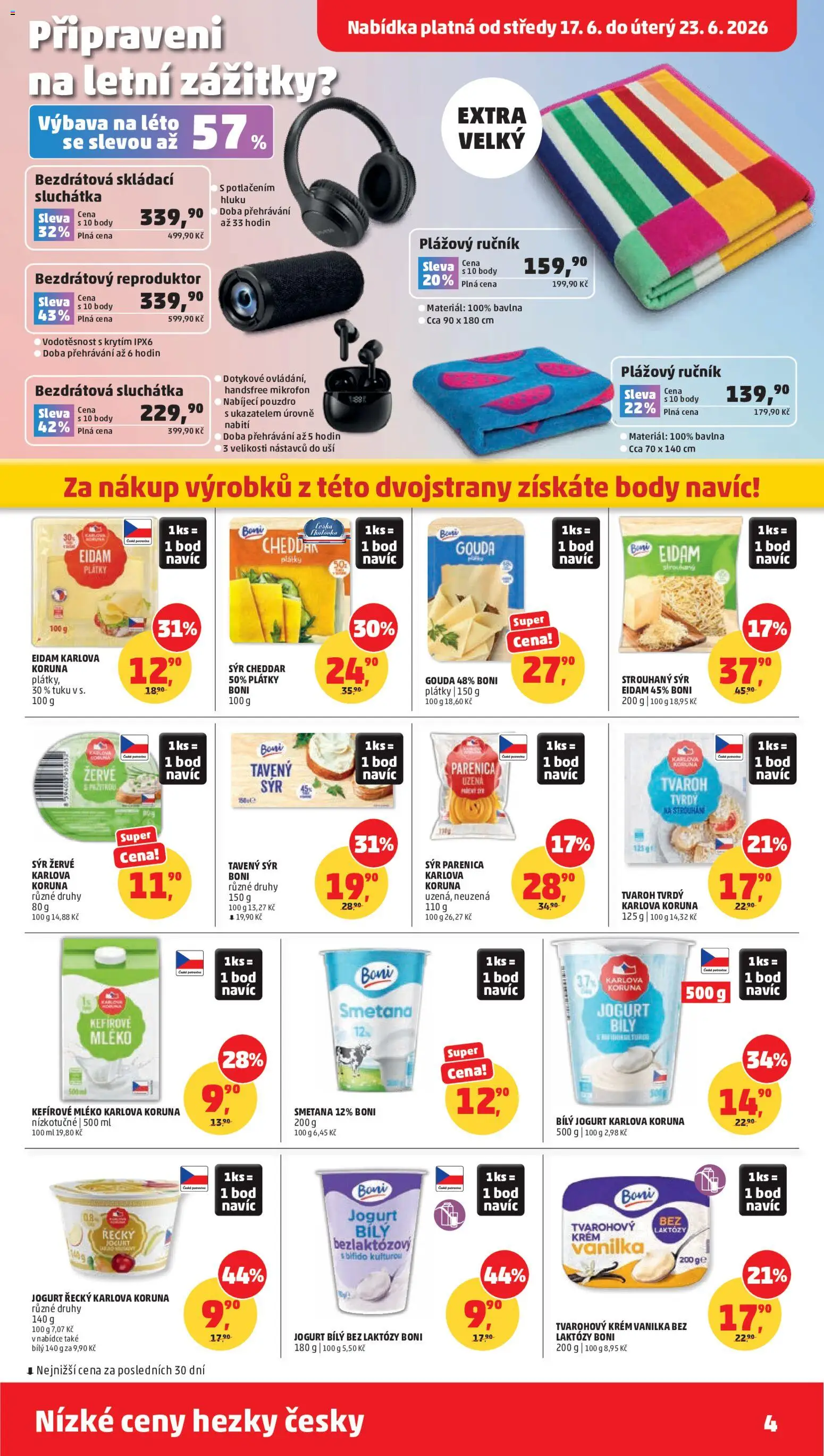 Penny Market leták od 17.06.2026 | Strana: 4 | Produkty: Ručník, Sýr, Tvaroh, Pouzdro