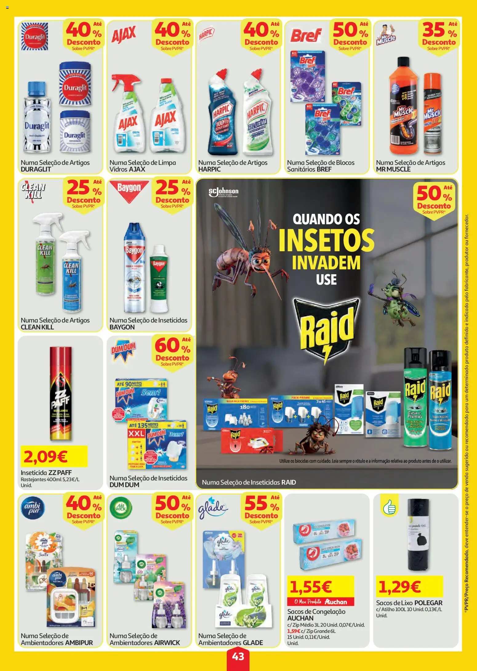 Auchan folheto │ válido de 23/07/2026 | Página: 43 | Produtos: Inseticida, Limpa vidros