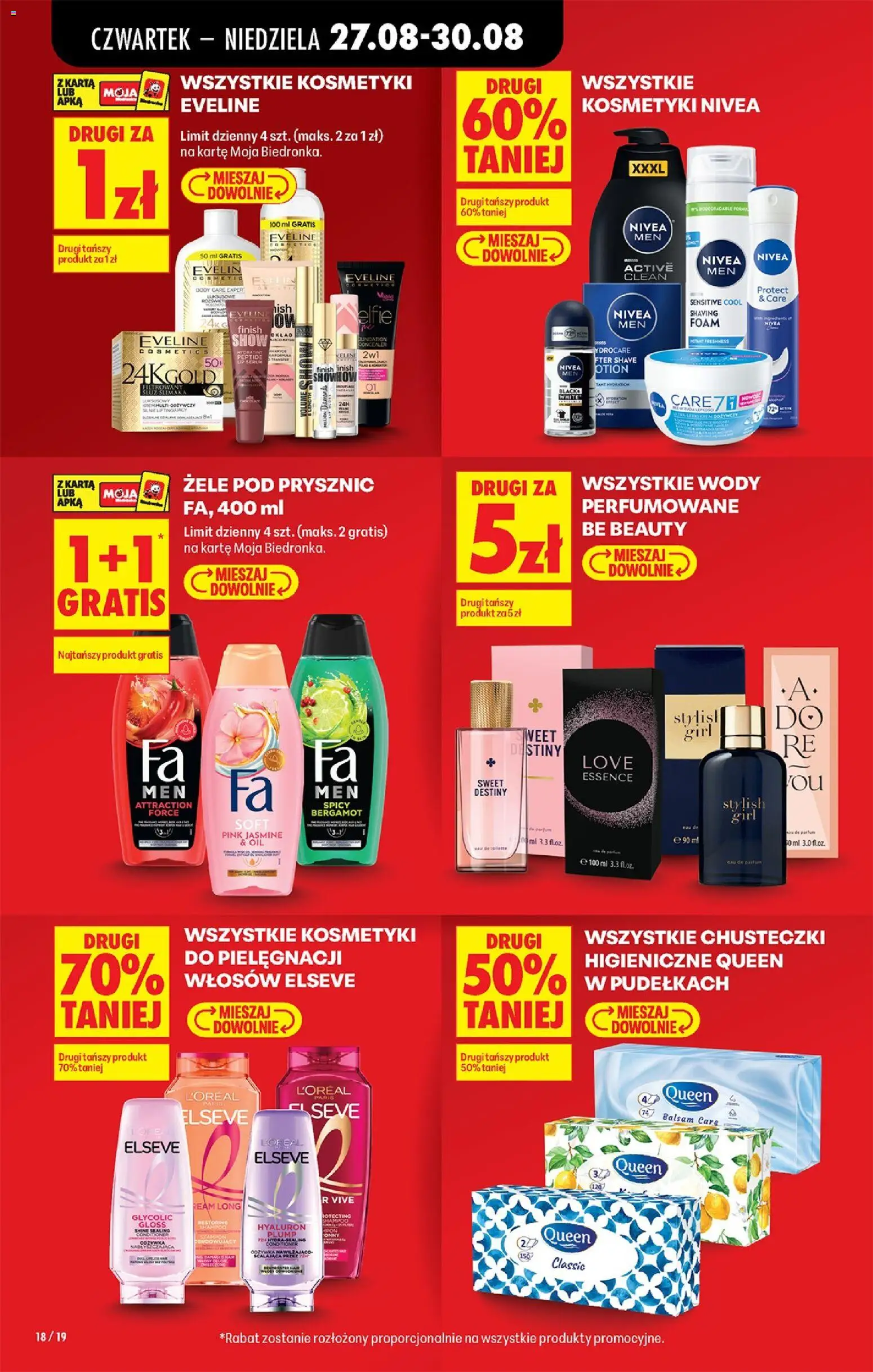 Biedronka gazetka od czwartku od 27.08.2026 | Strona: 20 | Produkty: Karta, Chusteczki, Kosmetyki, Body